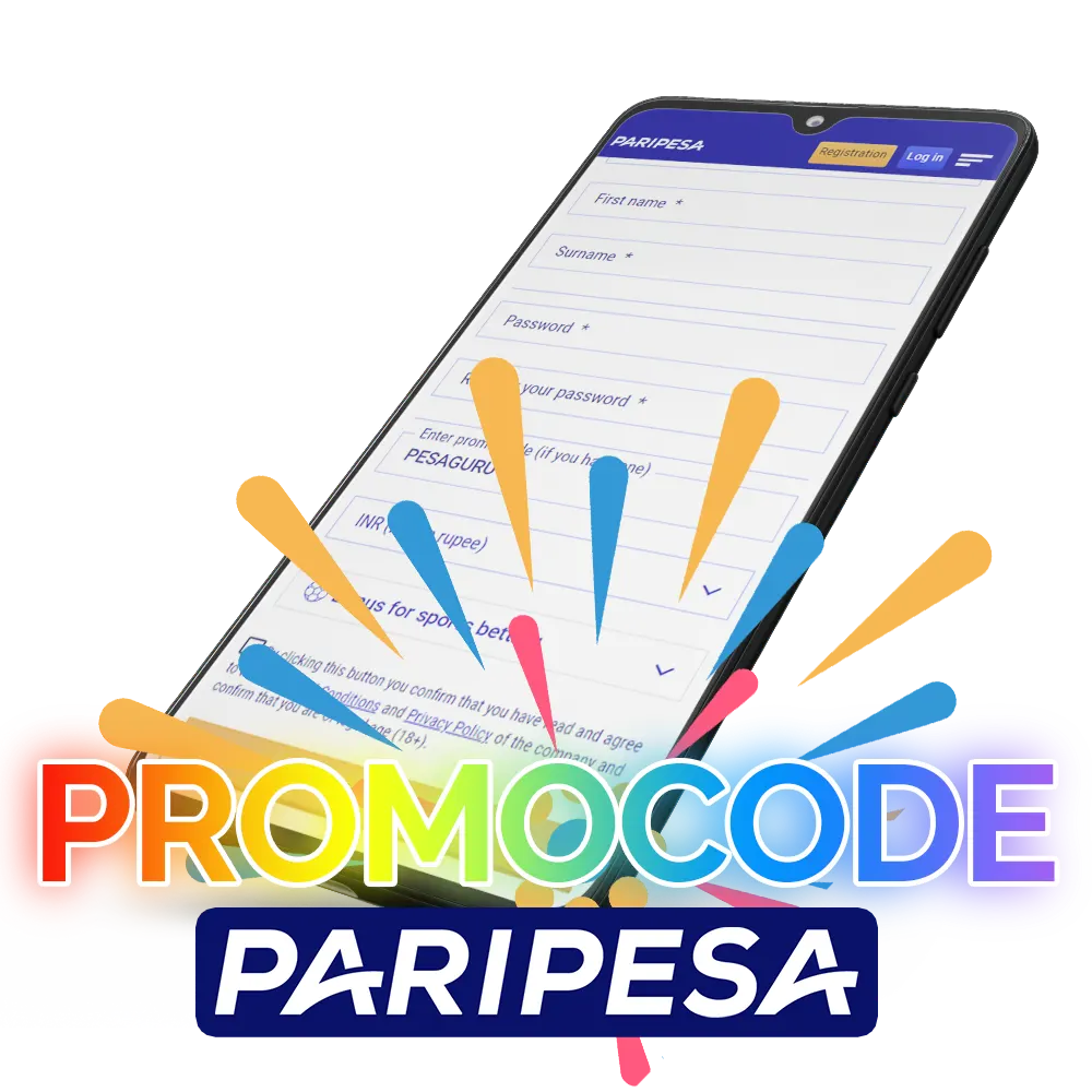 Use a special promo code from Paripesa.