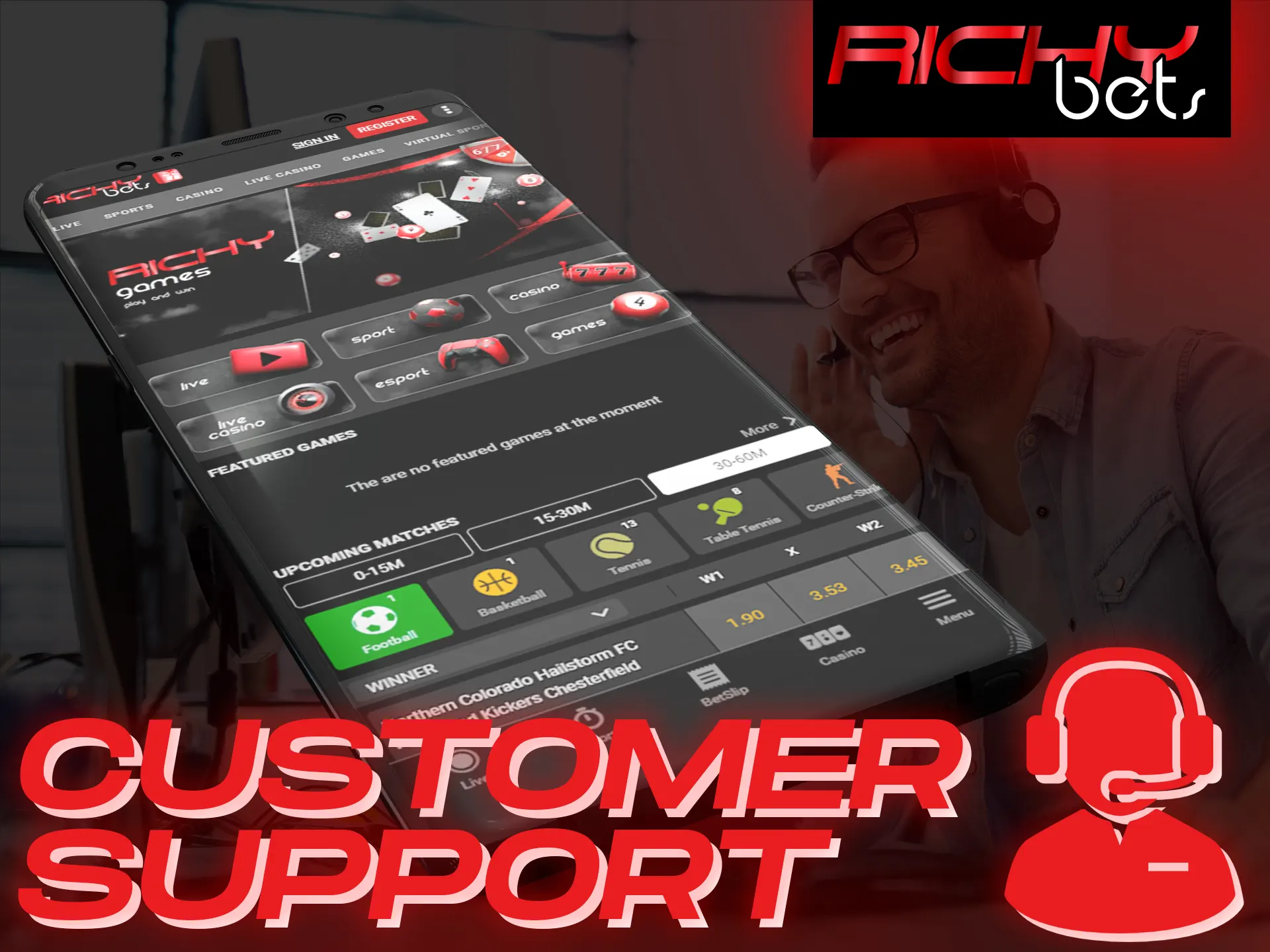 Ask any questions to Richybets support.