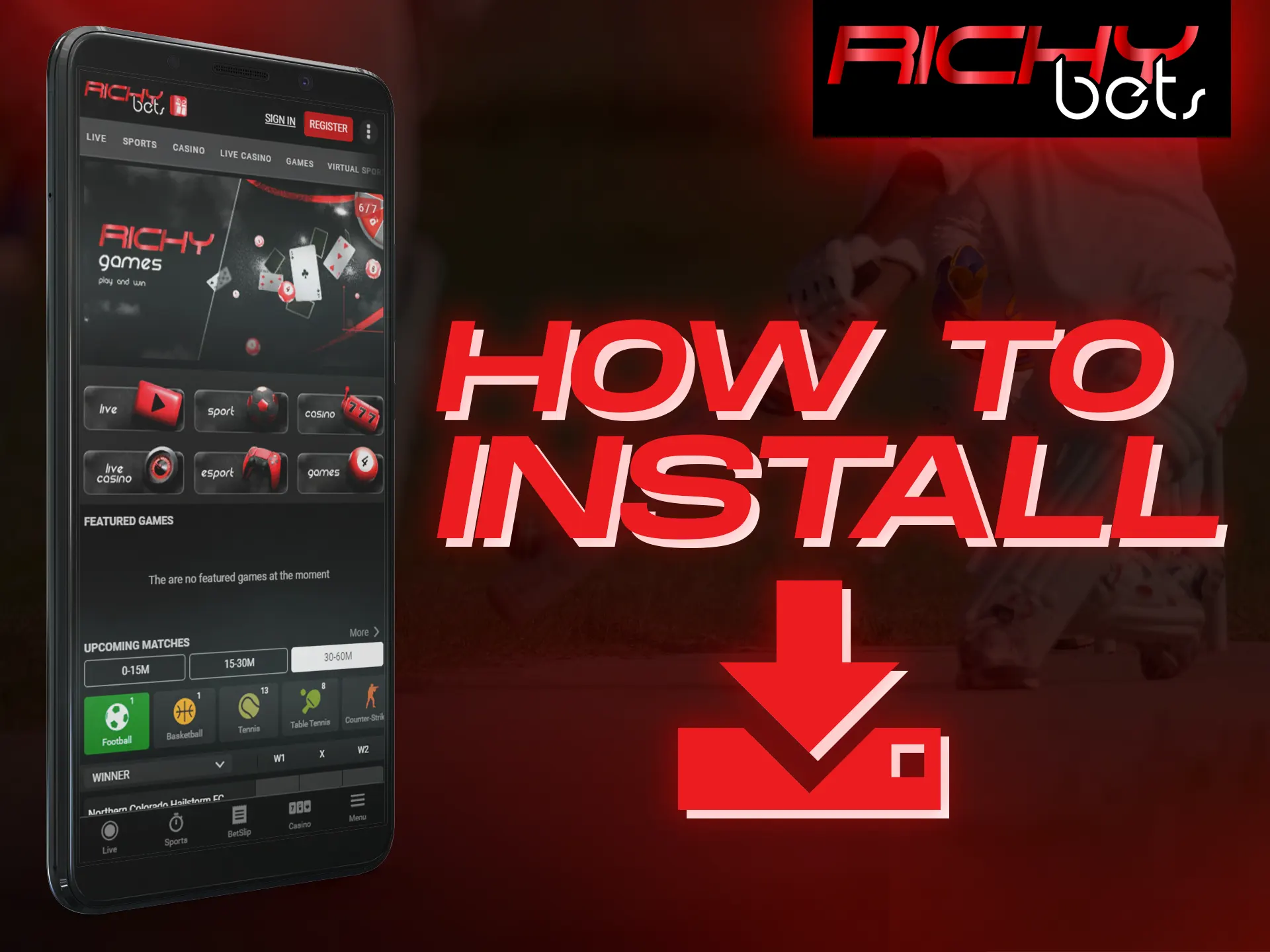 Install the Richybets app with simple steps.