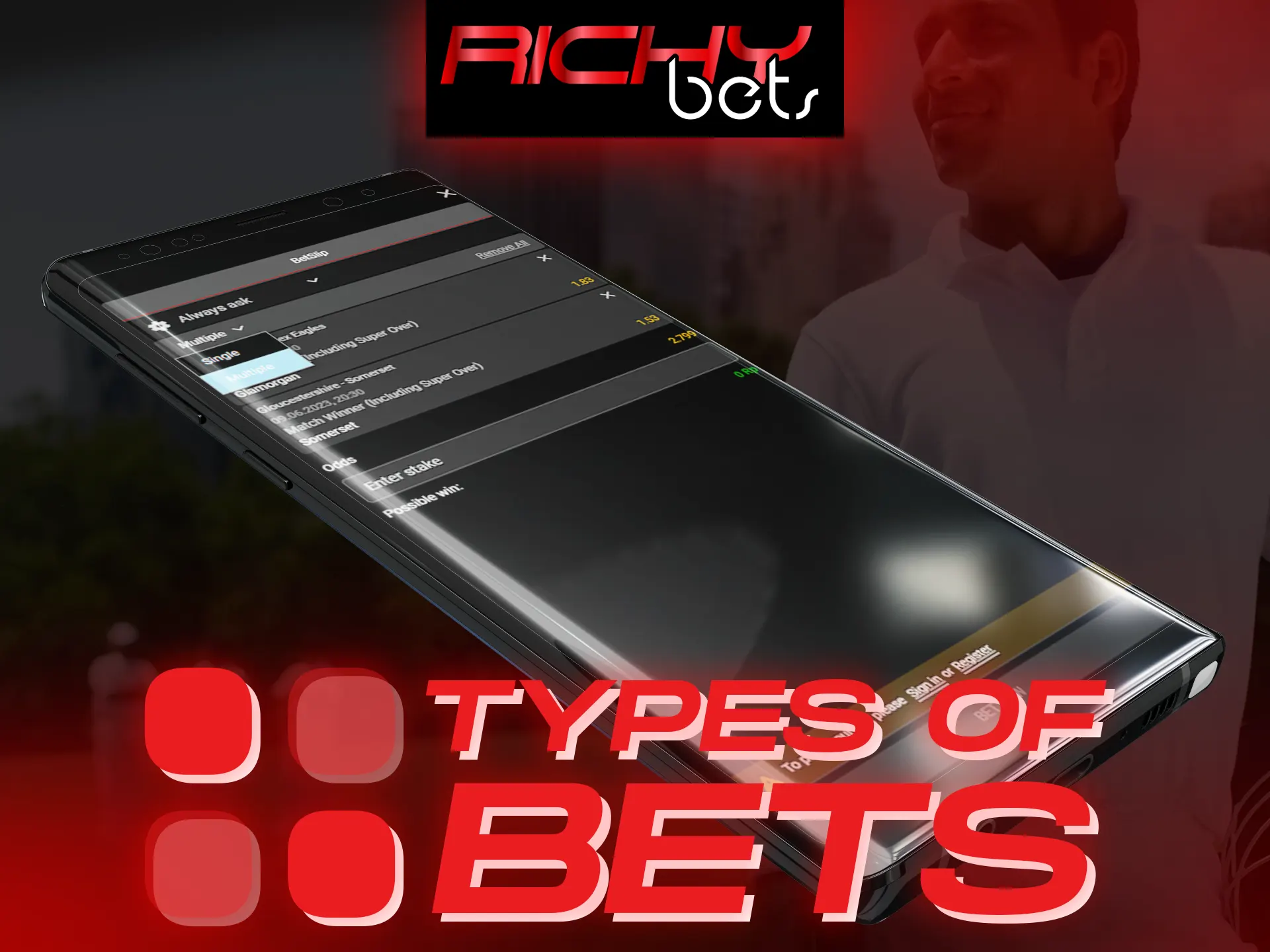 Try different types of bets when making new bets at the Richybets.