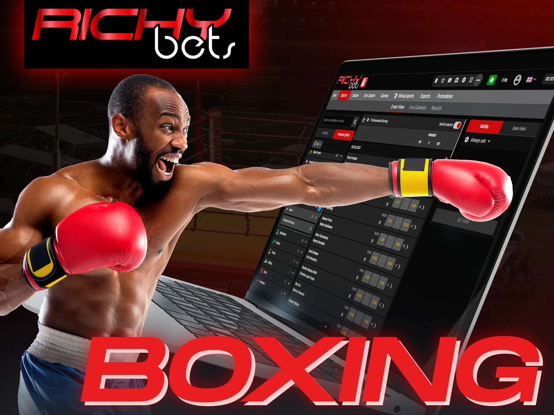 Bet on your favorite boxing fighter at the Richybets.