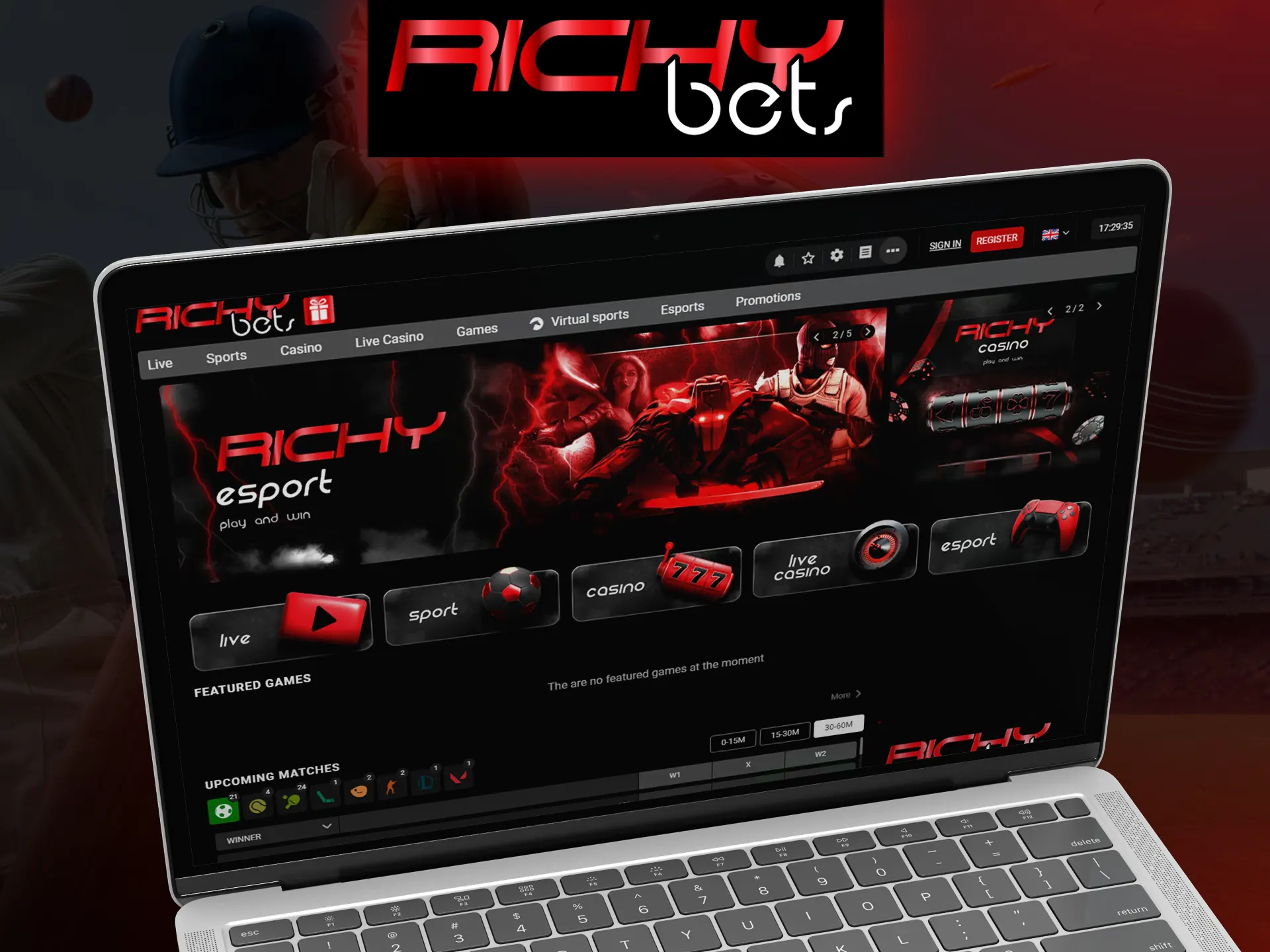 Install the Richybets PC client for betting using a PC.