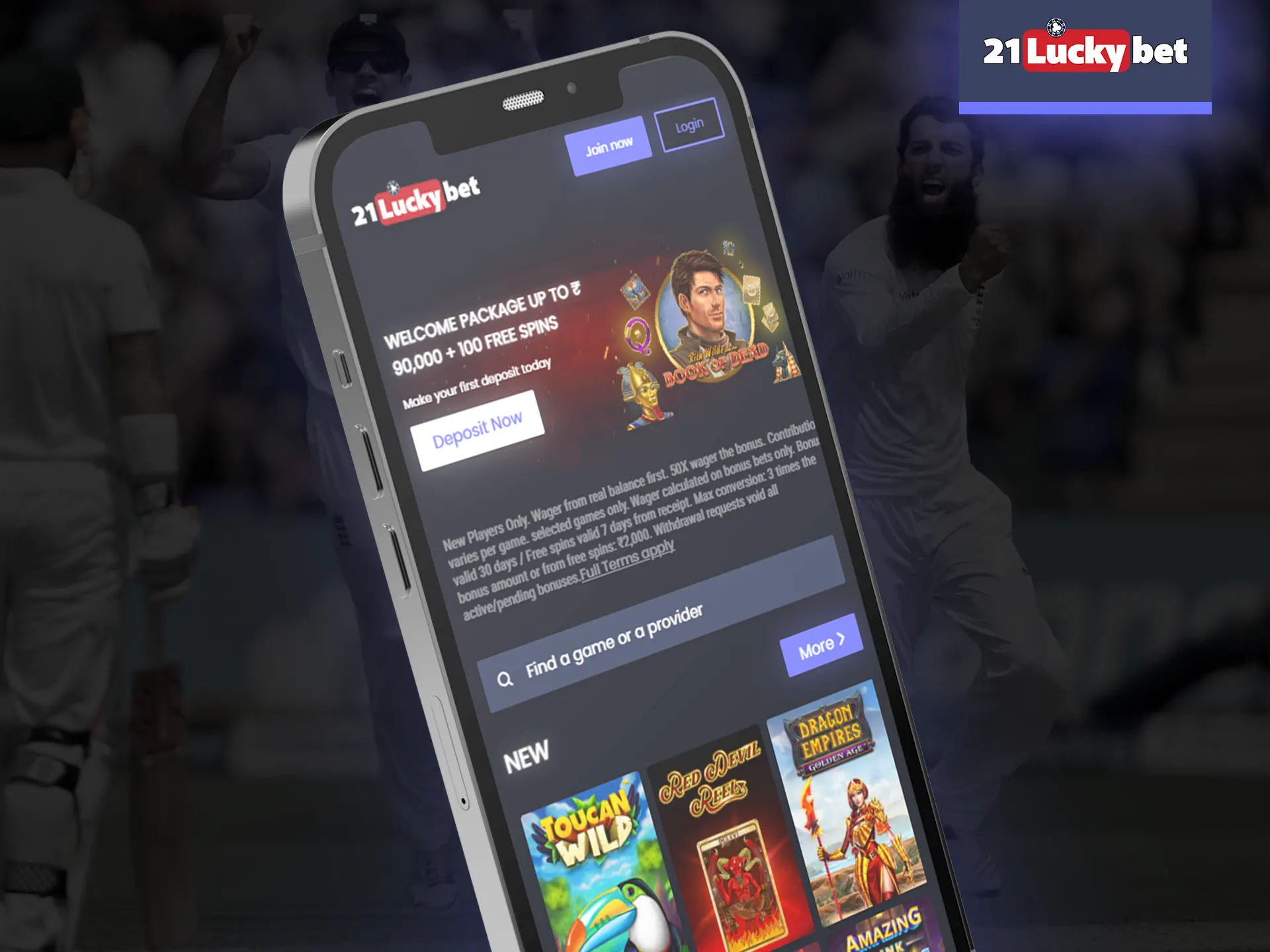 The 21luckybet app has a handy mobile browser version.