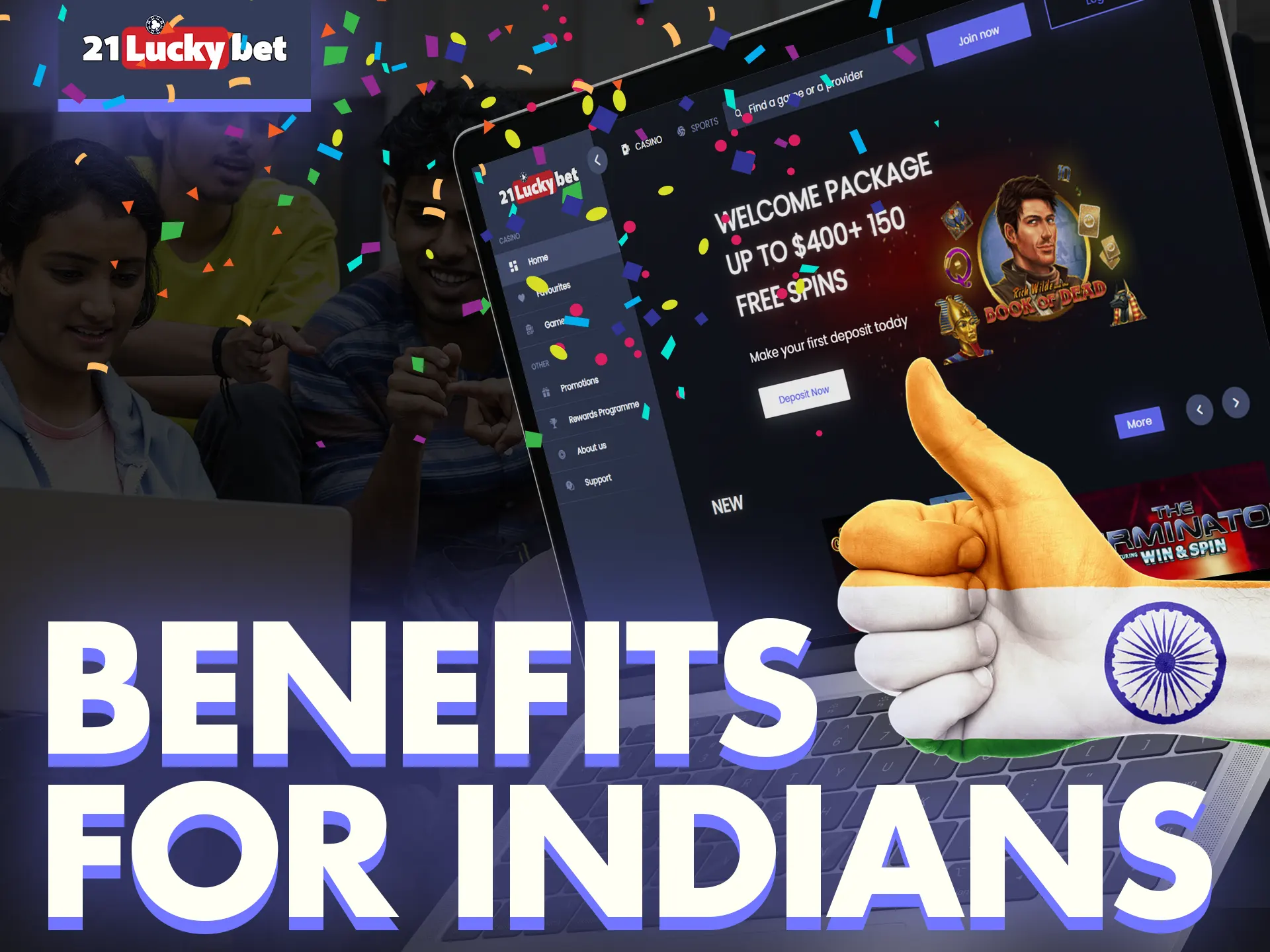 At 21luckybet you will find many benefits for players.