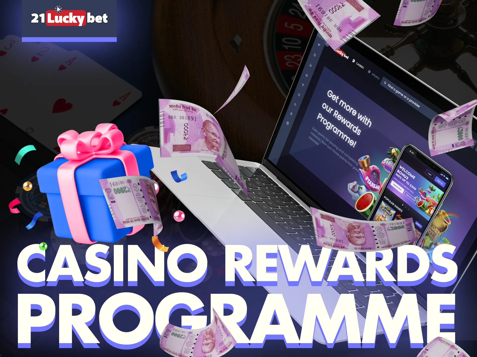 At 21luckybet, take part at casino rewards programme.