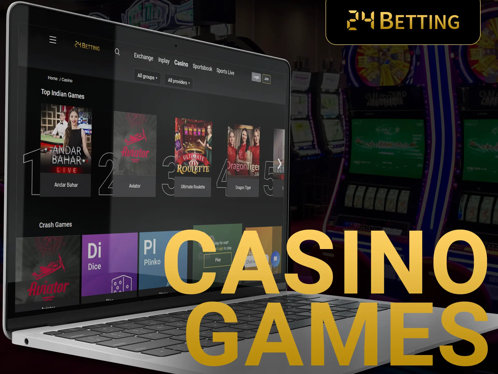 On 24betting, there are many casino games to play.