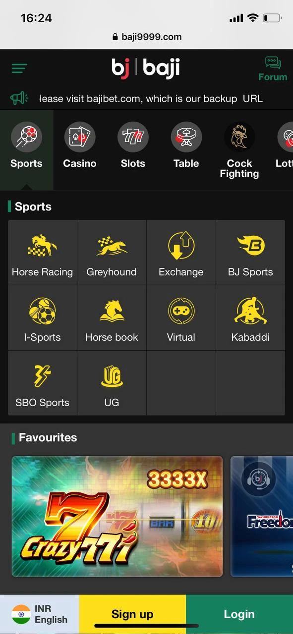 Play and bet on the website or in the Baji Live app for iOS.