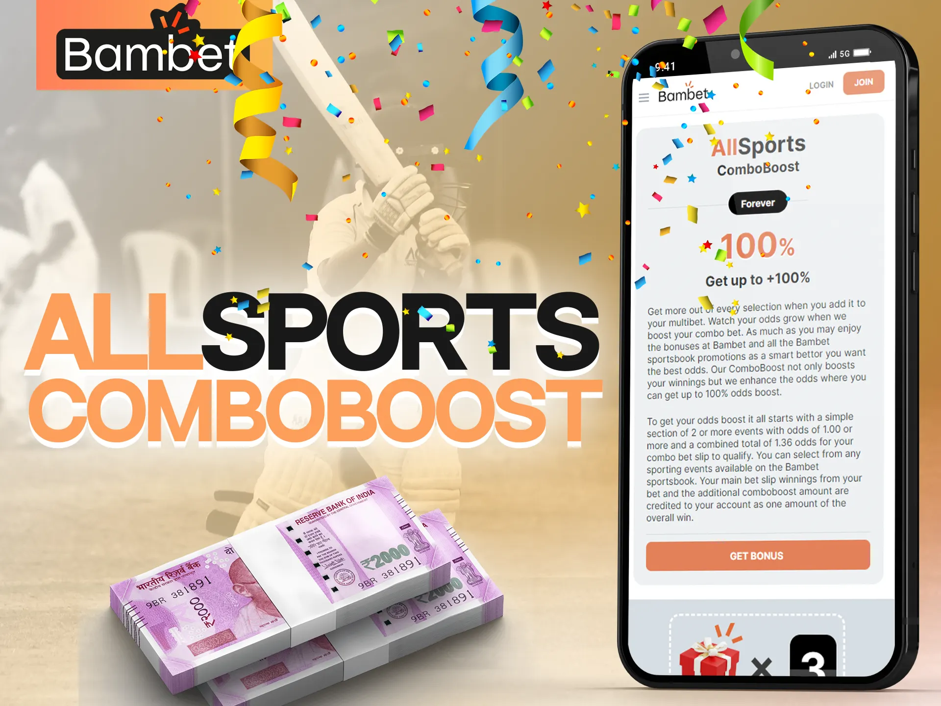Take advantage of the Allsports bonus in Bambet app.