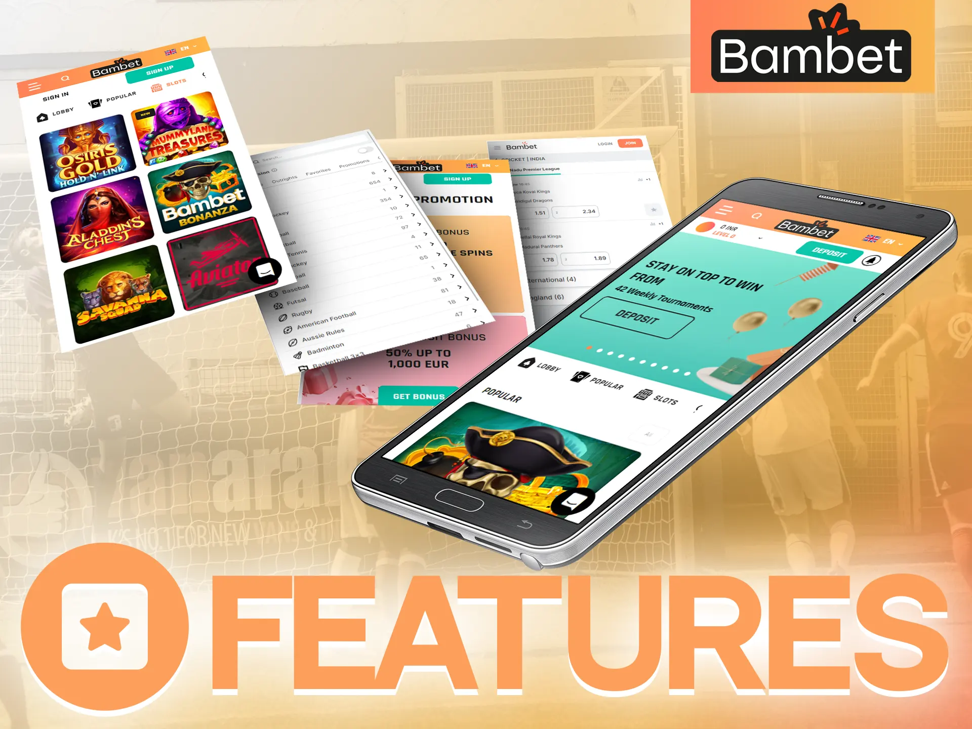 The Bambet app has many handy and useful features.