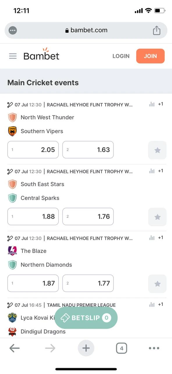 Play and bet on the website or in the Bambet app.