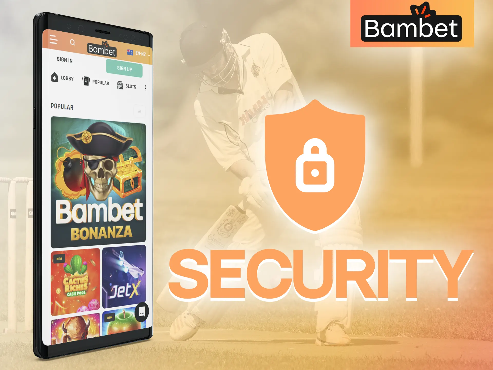 In the Bambet app, your data is secure.