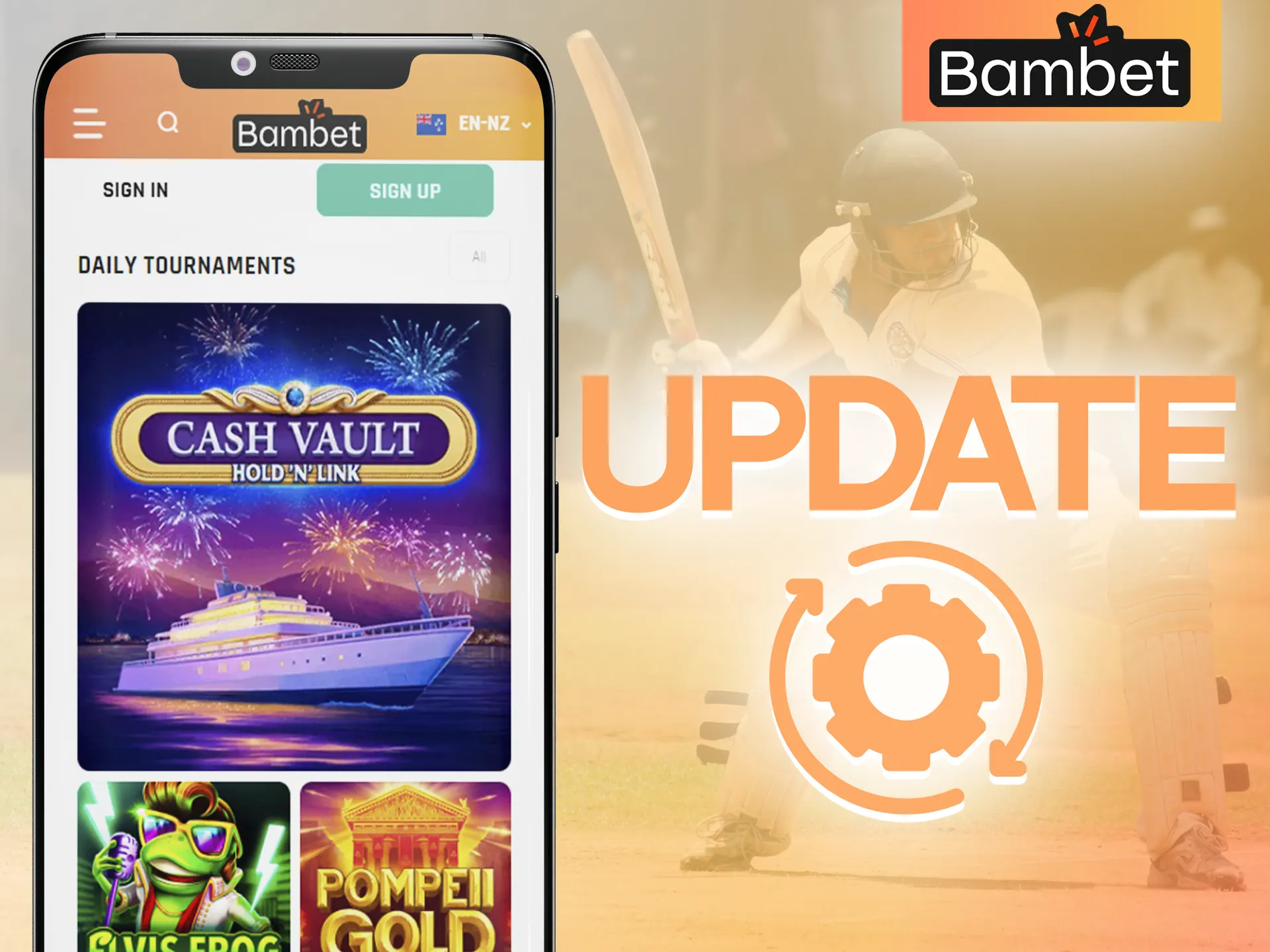 Be sure to update your Bambet app.