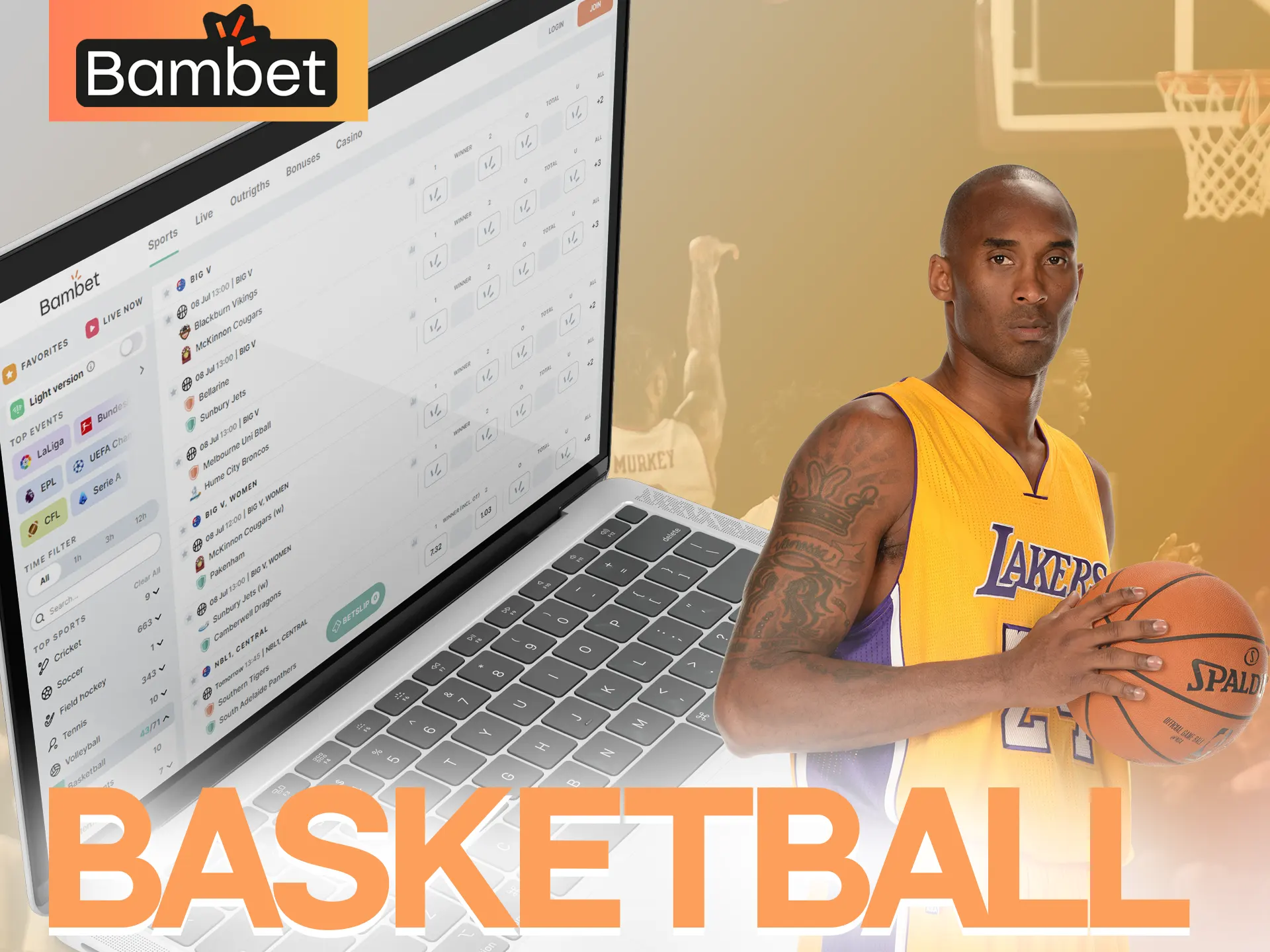 With Bambet, place your basketball bets.