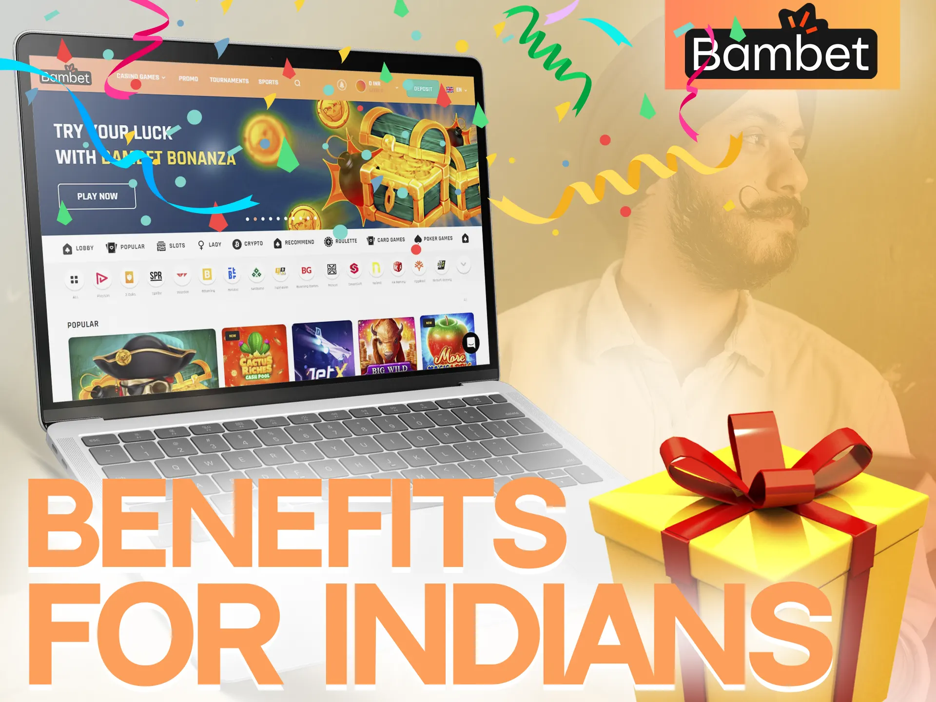Bambet provides its players a lot of bonuses and benefits.