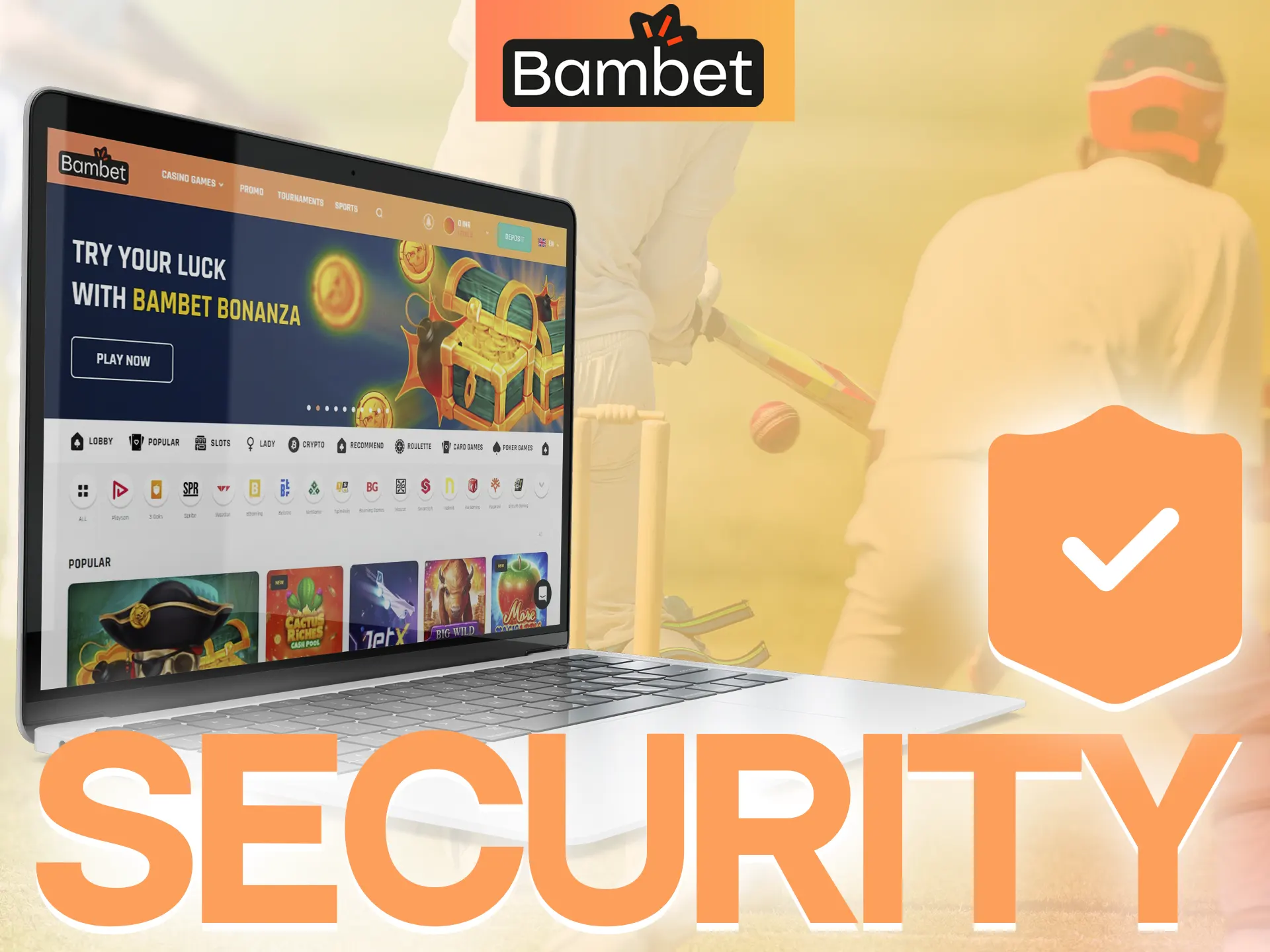 The Bambet site will keep your data secure.