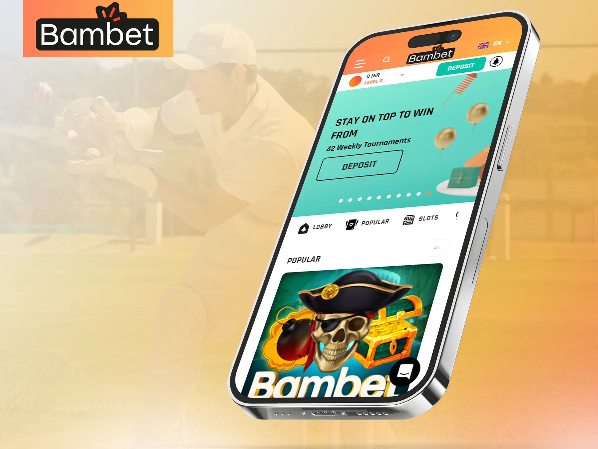 Use the web version of Bambet and play anywhere.