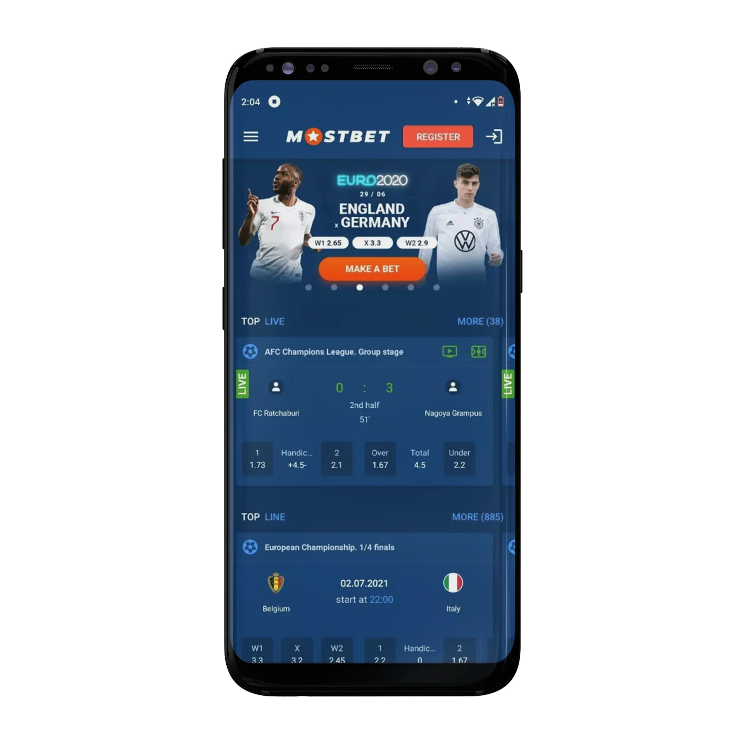 The Mostbet app is available for downloading on Android smartphones.