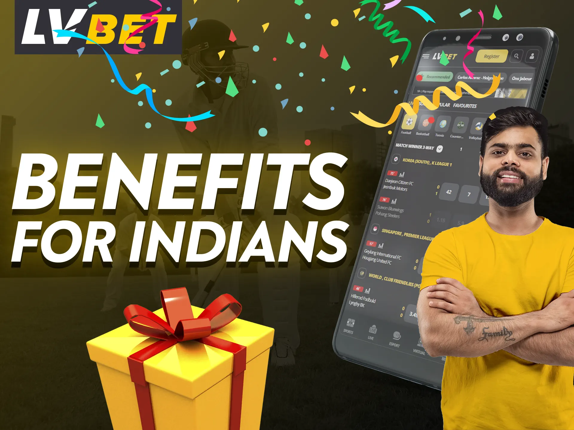 The LV Bet app has many bonuses and benefits for players.