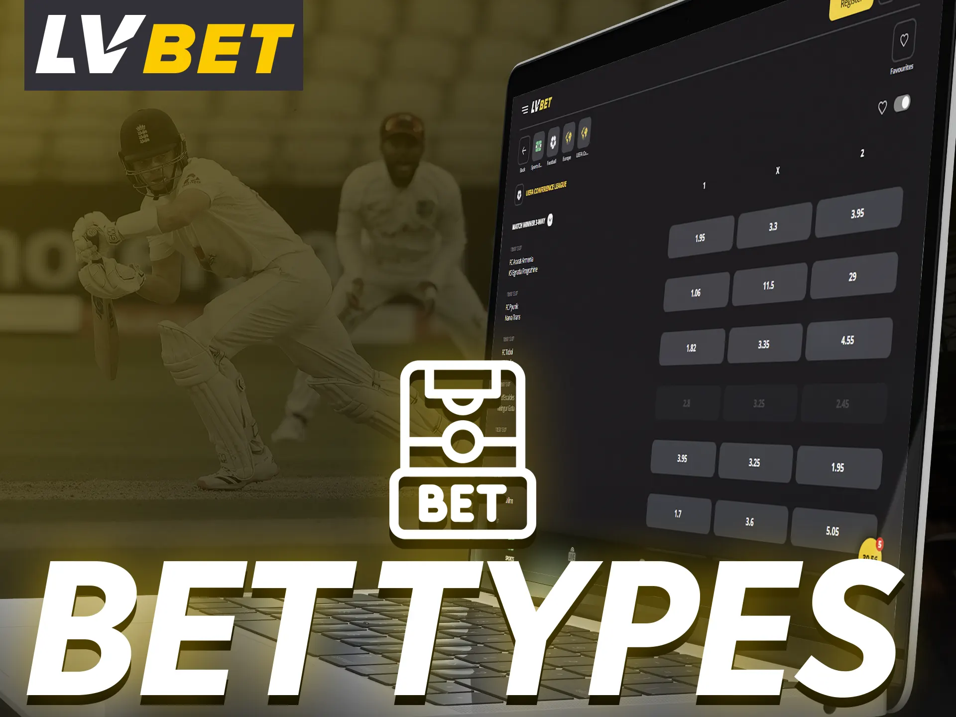 Try different types of sports betting with LV Bet.