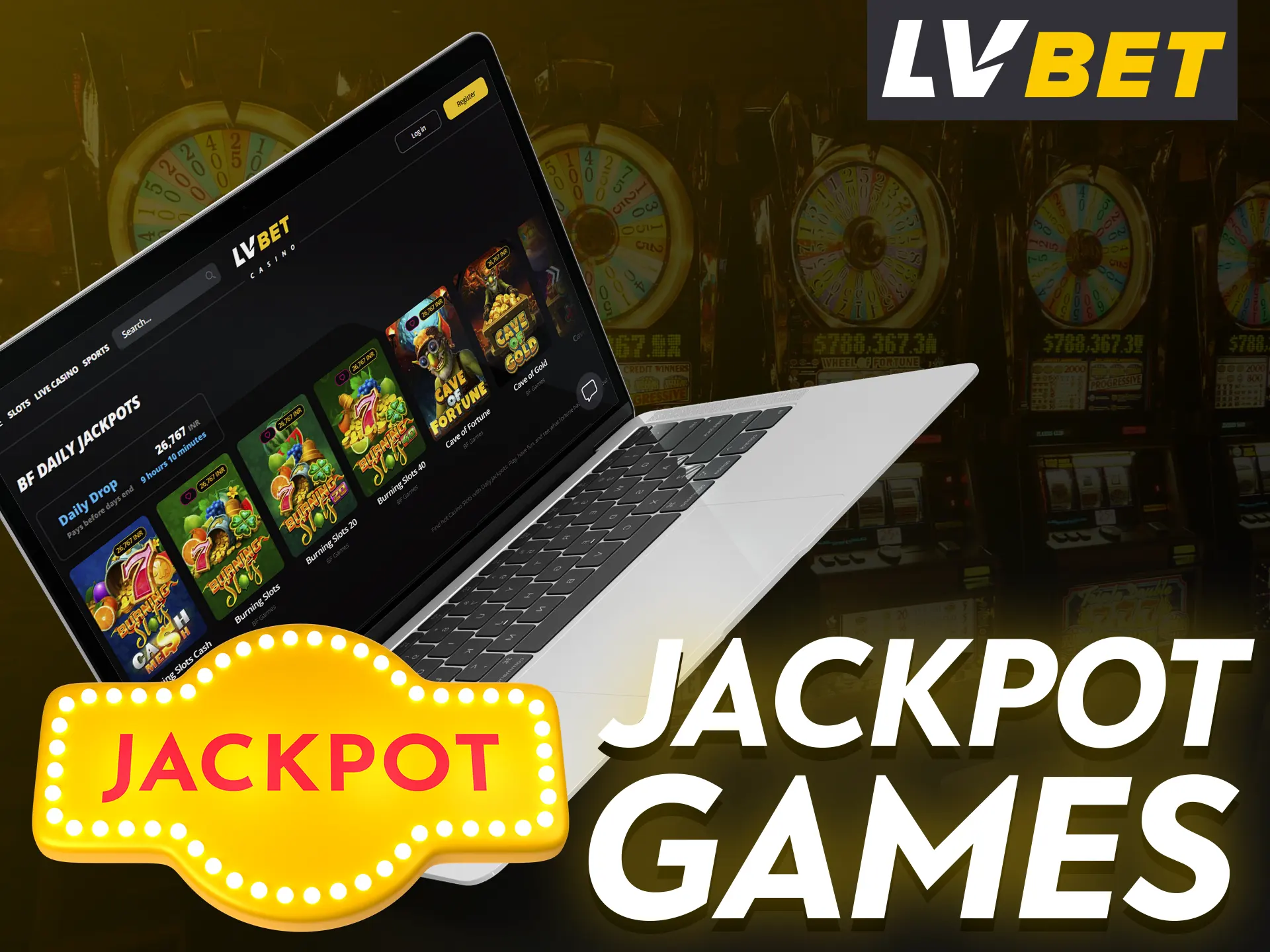 Play and win LV Bet jackpot games.