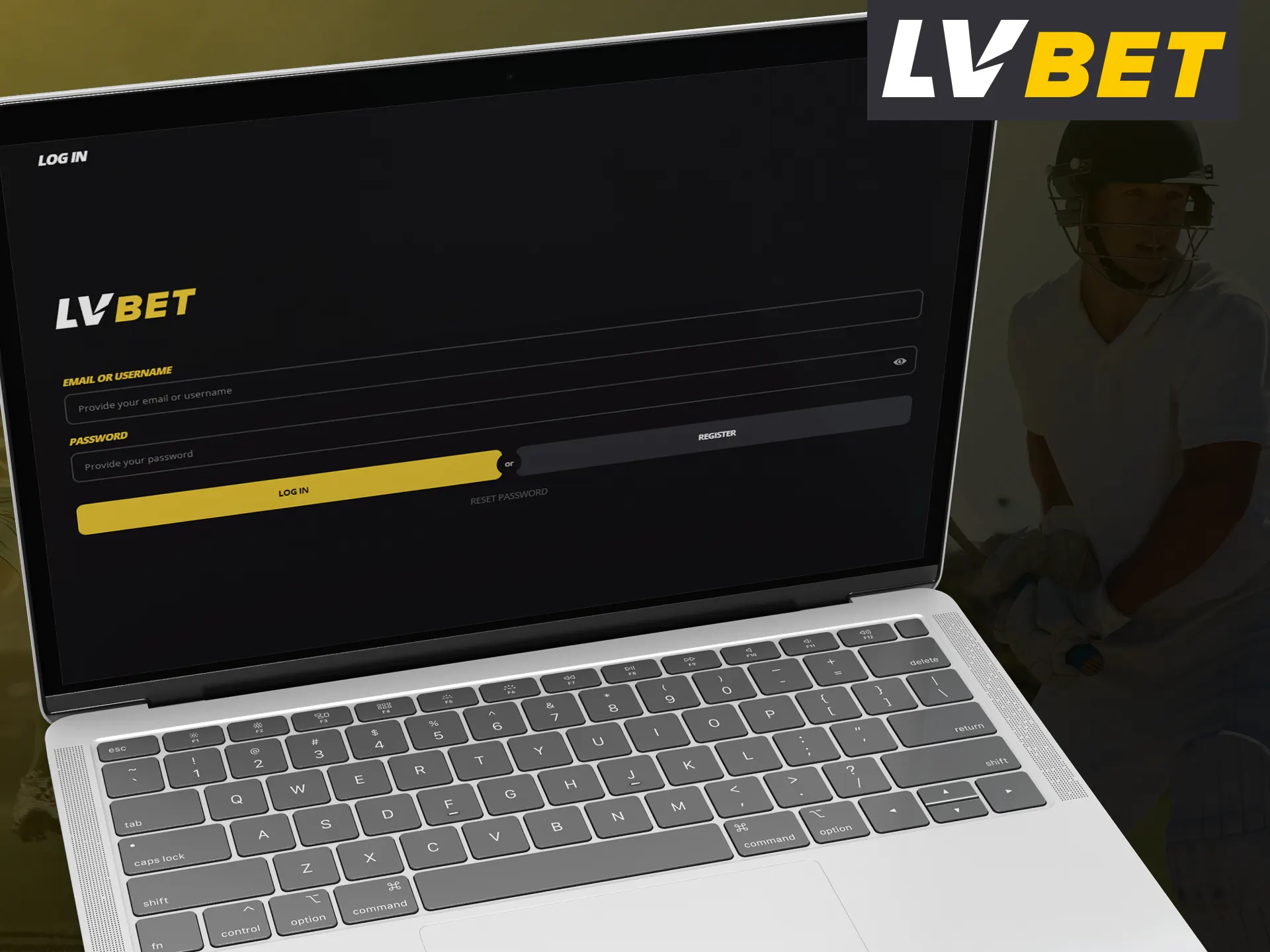 Log in to your LV Bet account to access all features.