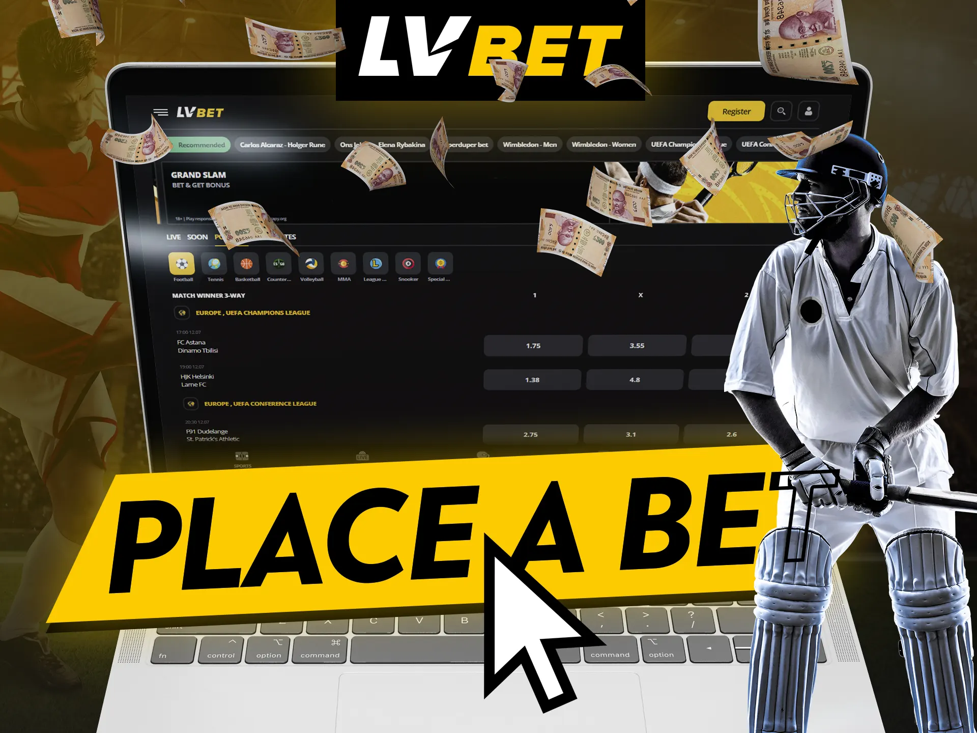 With these instructions, find out how easy it is to bet at LV Bet.
