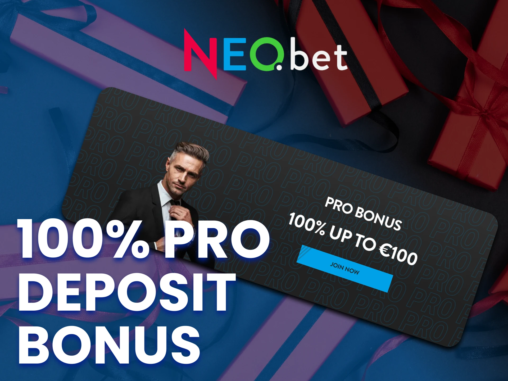 Get a special PRO deposit bonus on NEO.bet.