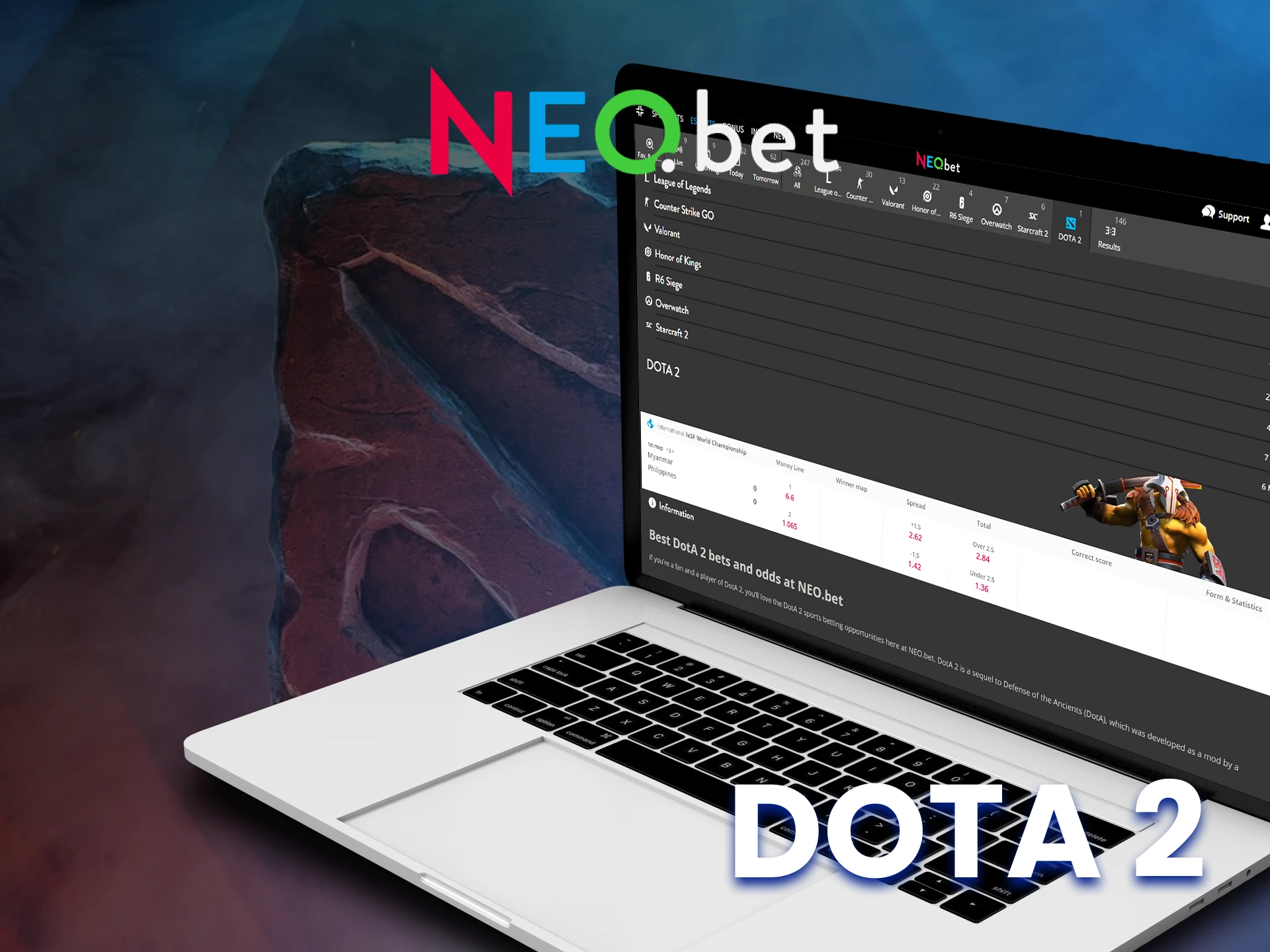 Place your bets on Dota 2 at NEO.bet.