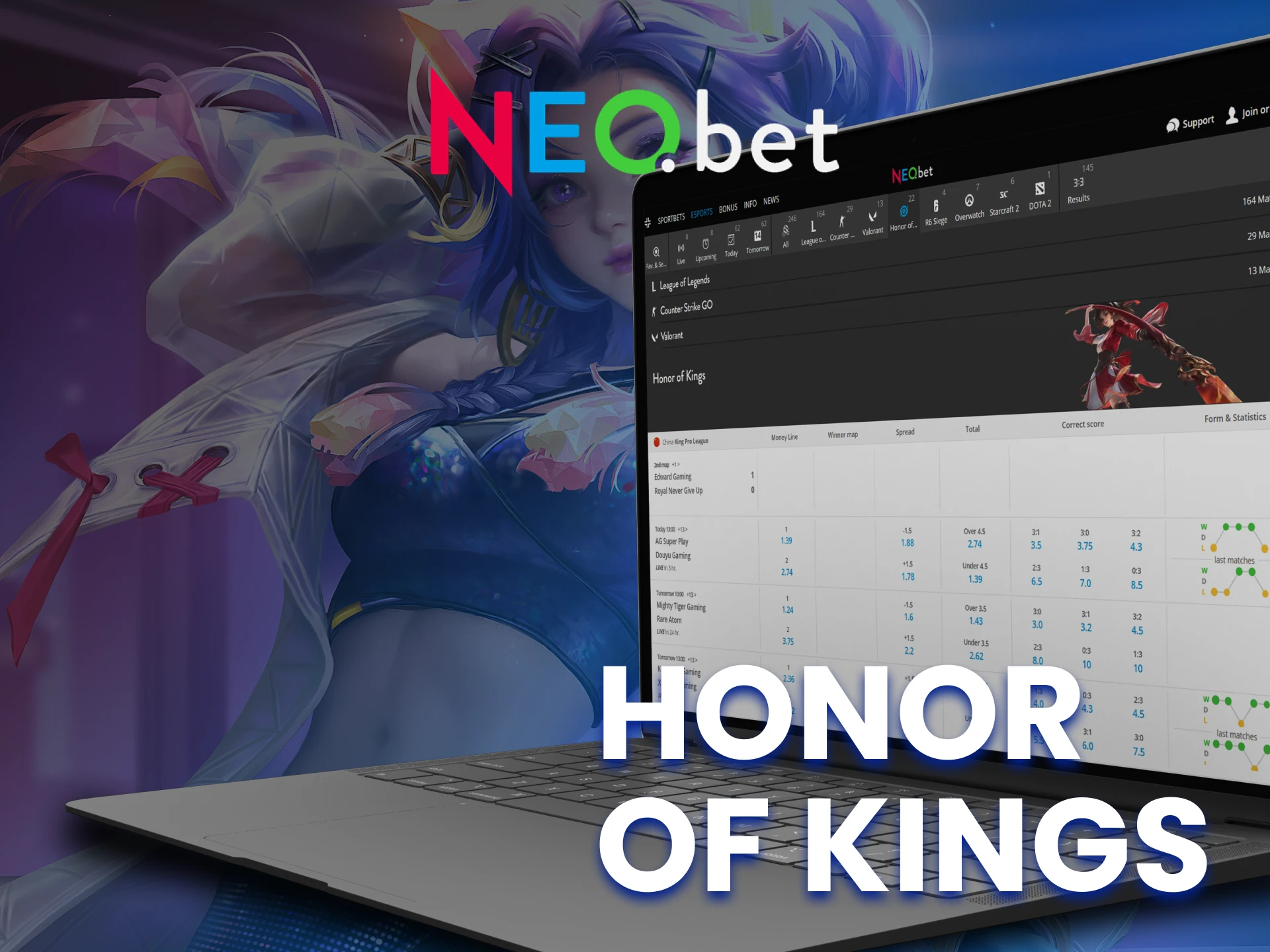 Bet on Honor of Kings with NEO.bet.