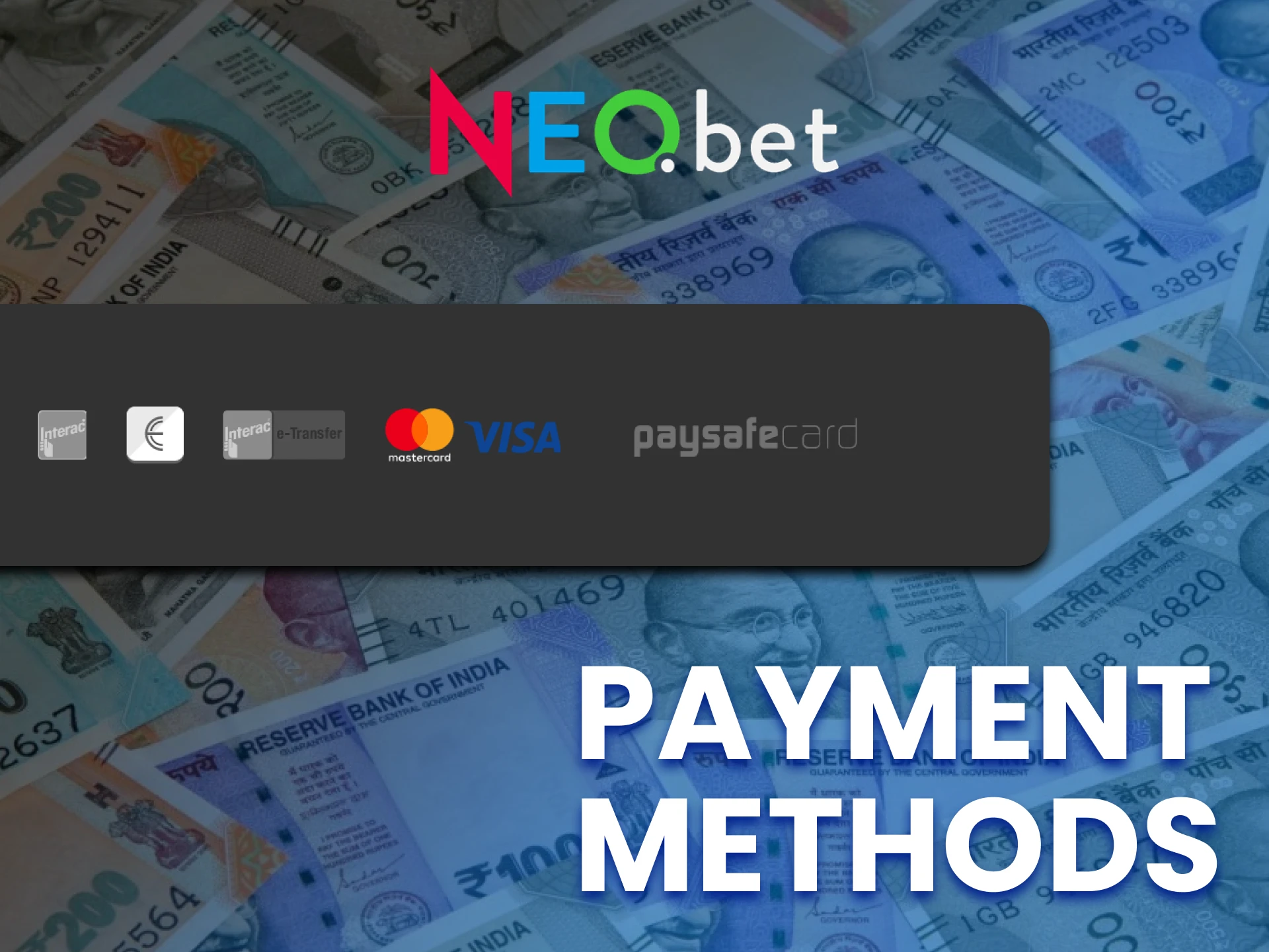 Find out how easy it is to top up your NEO.bet account and withdraw money.