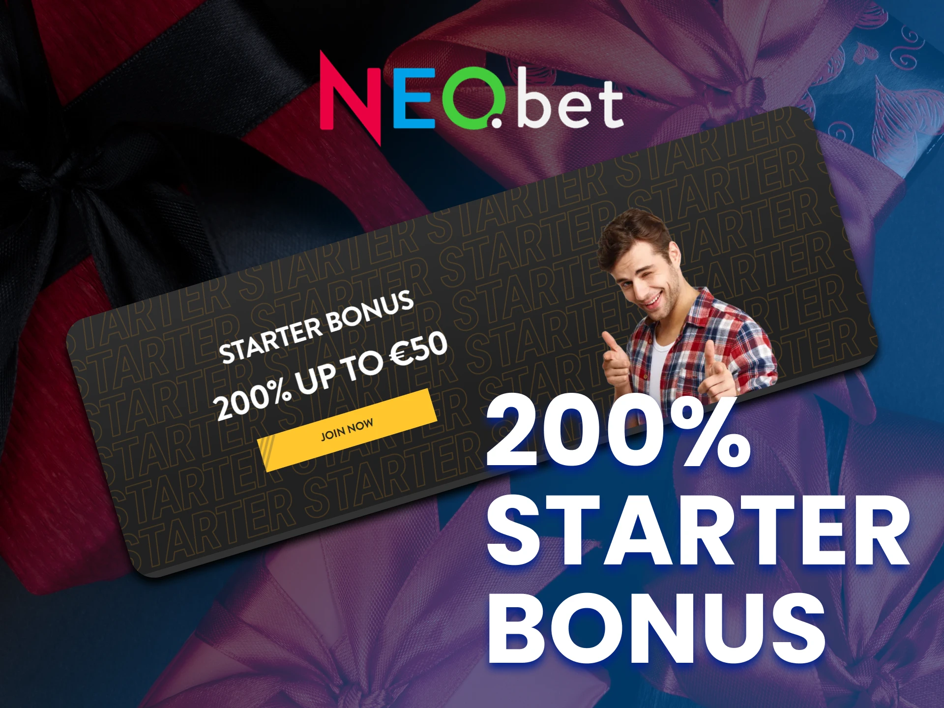 Get a special starter bonus on your first deposit at NEO.bet.