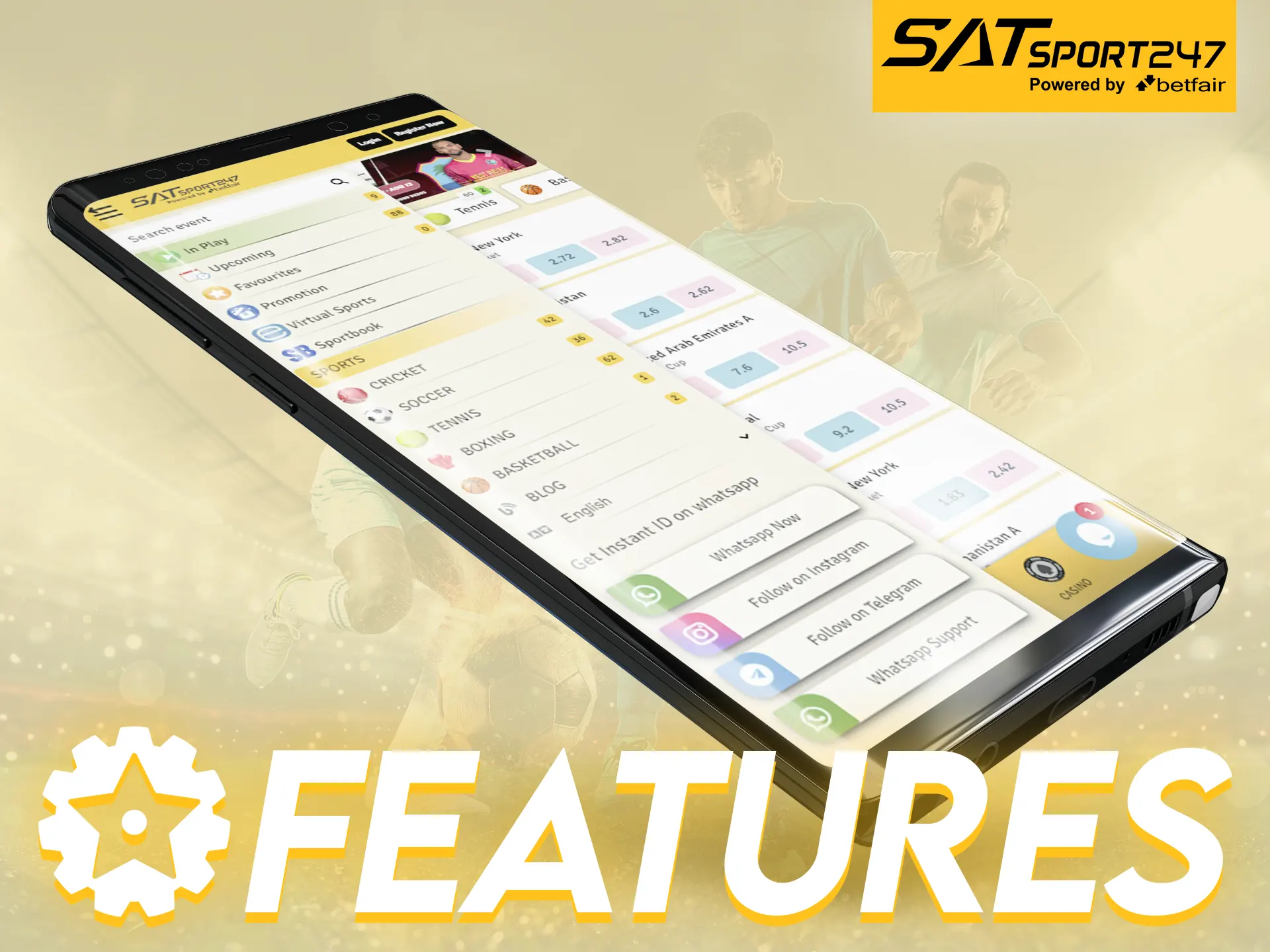 The Satsport247 app has many handy and useful features.