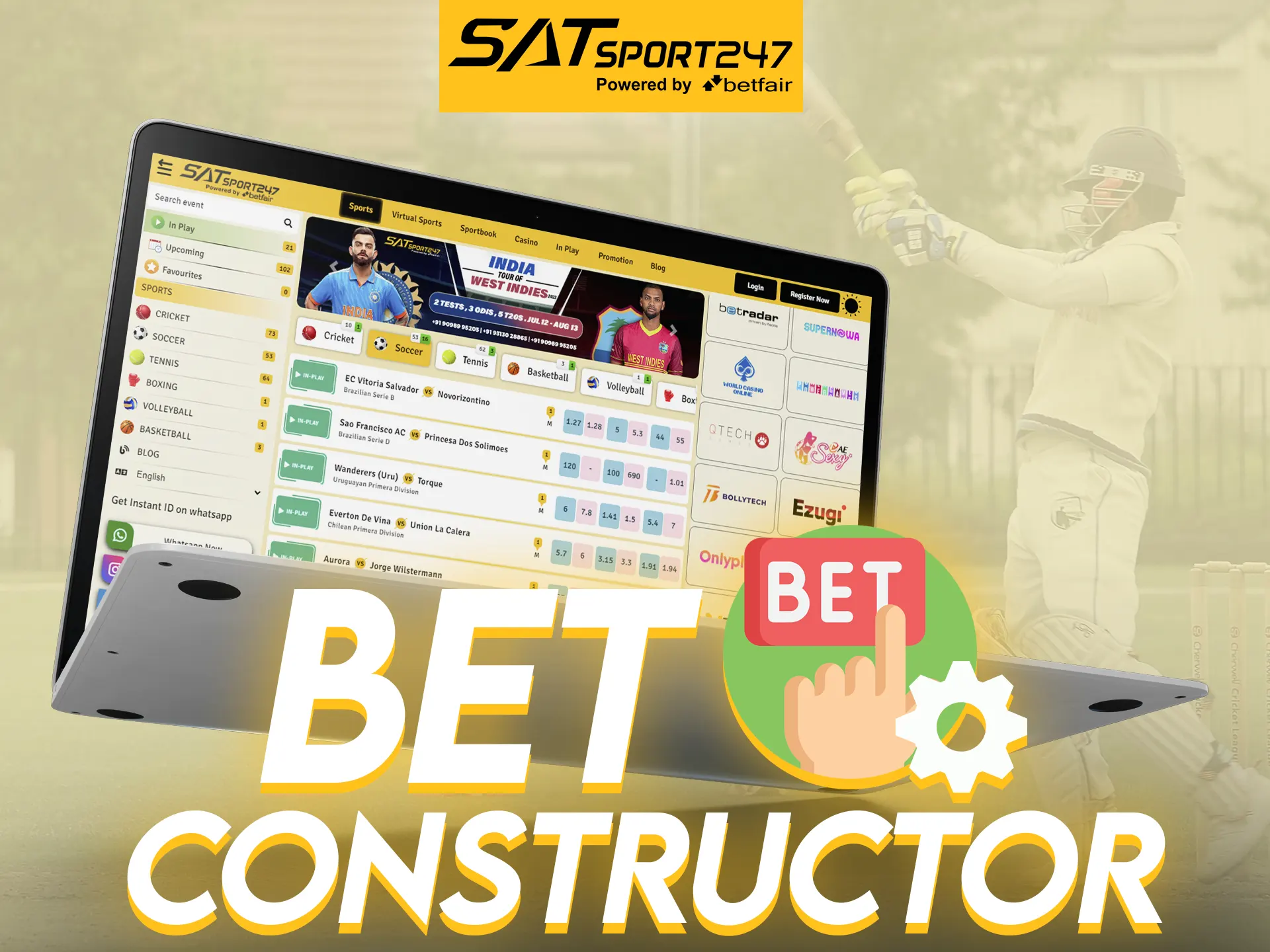 On Satsport247, try the bet constructor.