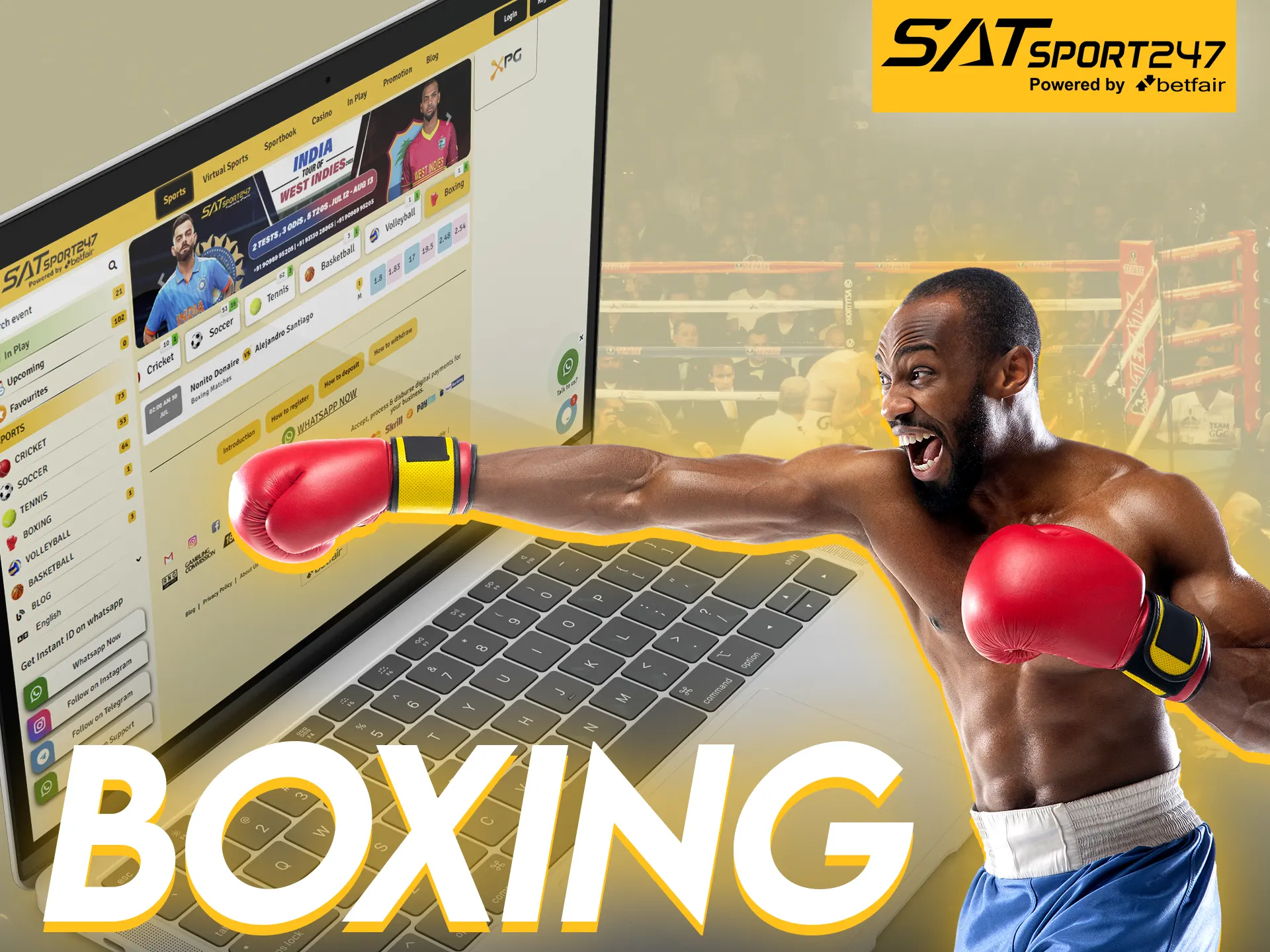 Bet on winning your favourite boxer at Satsport247.