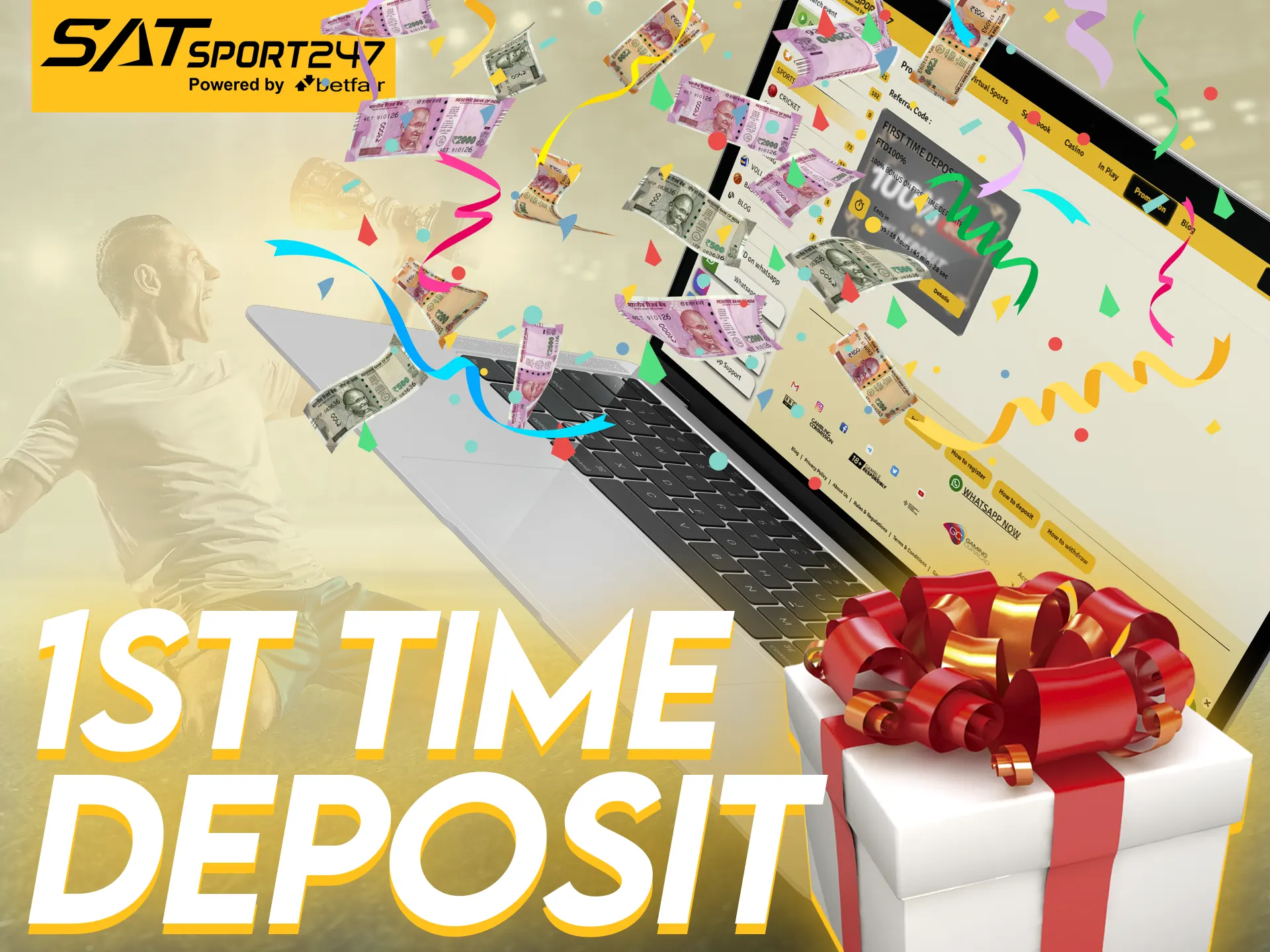 Get a bonus after your first deposit on Satsport247.