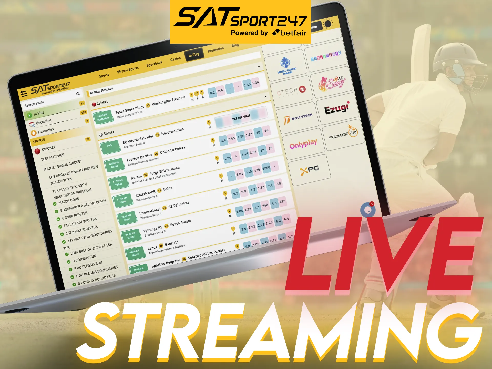 Watch match streaming with Satsport247.
