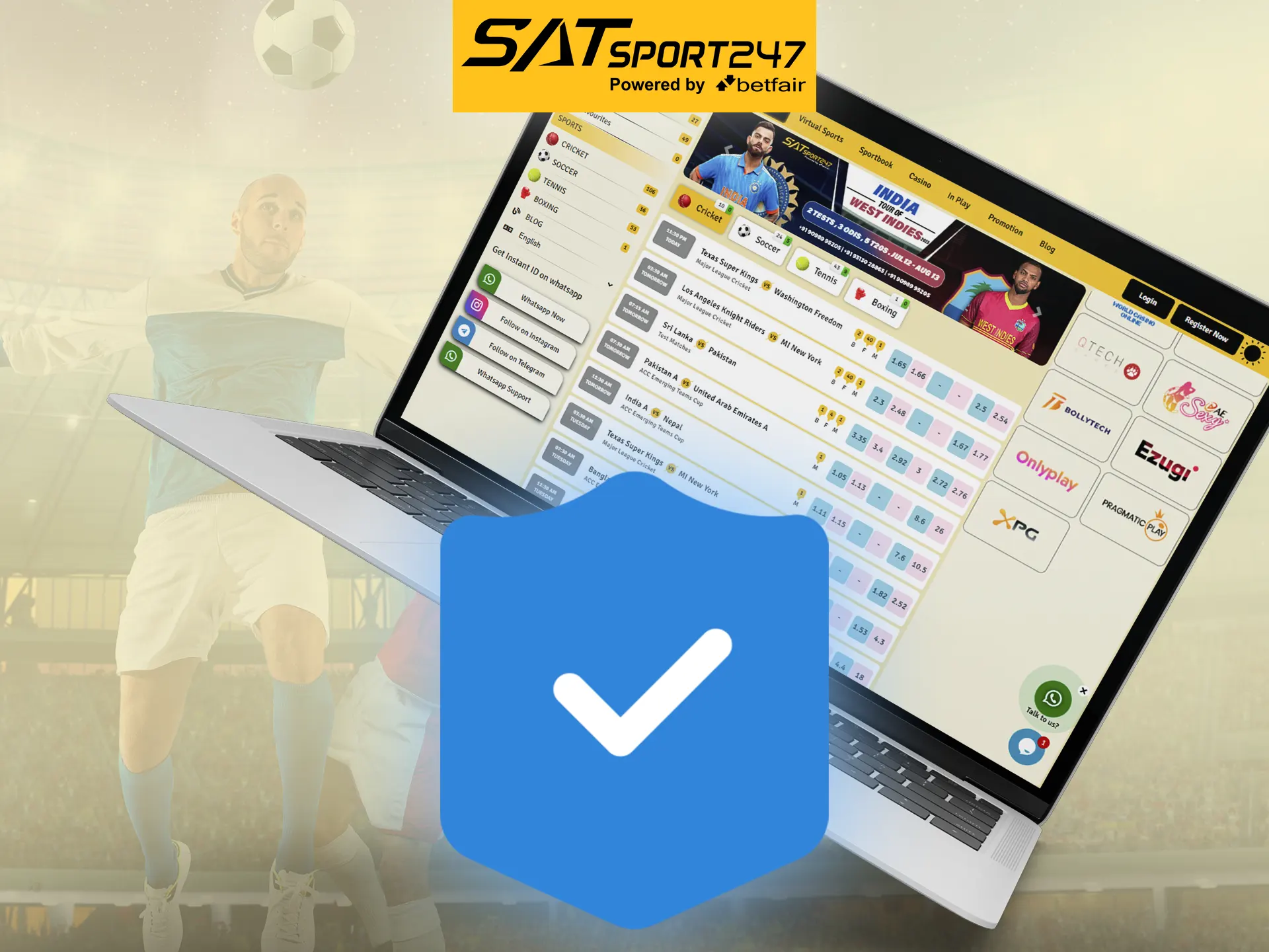 Satsport247 is safe for players and you can not worry about your data, they are secured.
