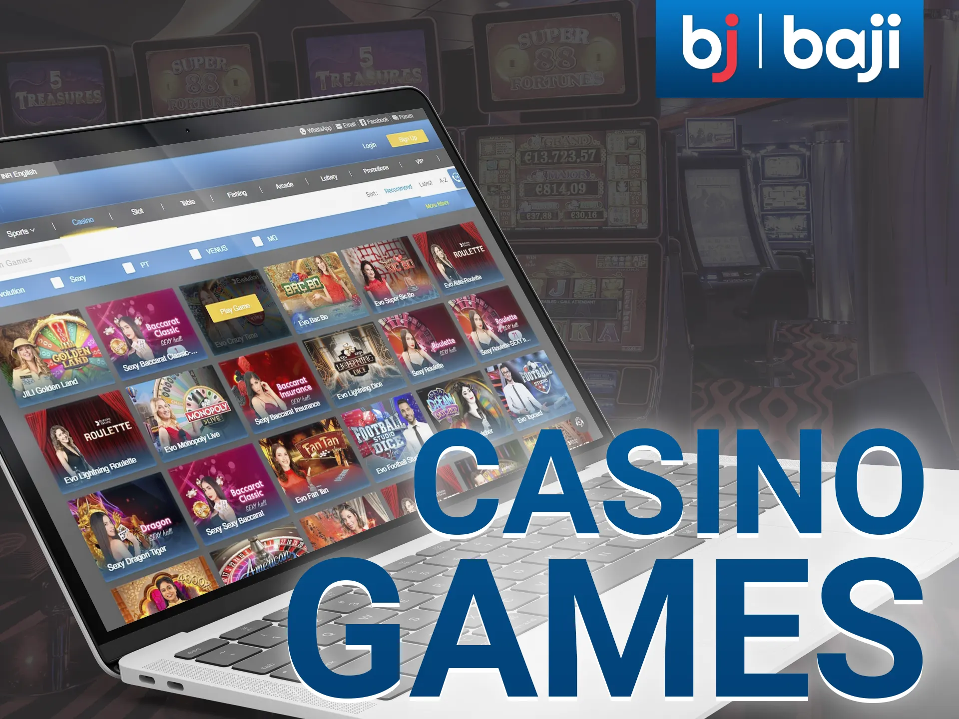 On the Baji Live website, you find lots of casino games.