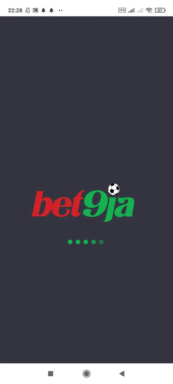 Complete the downloading process of the Bet9ja app.