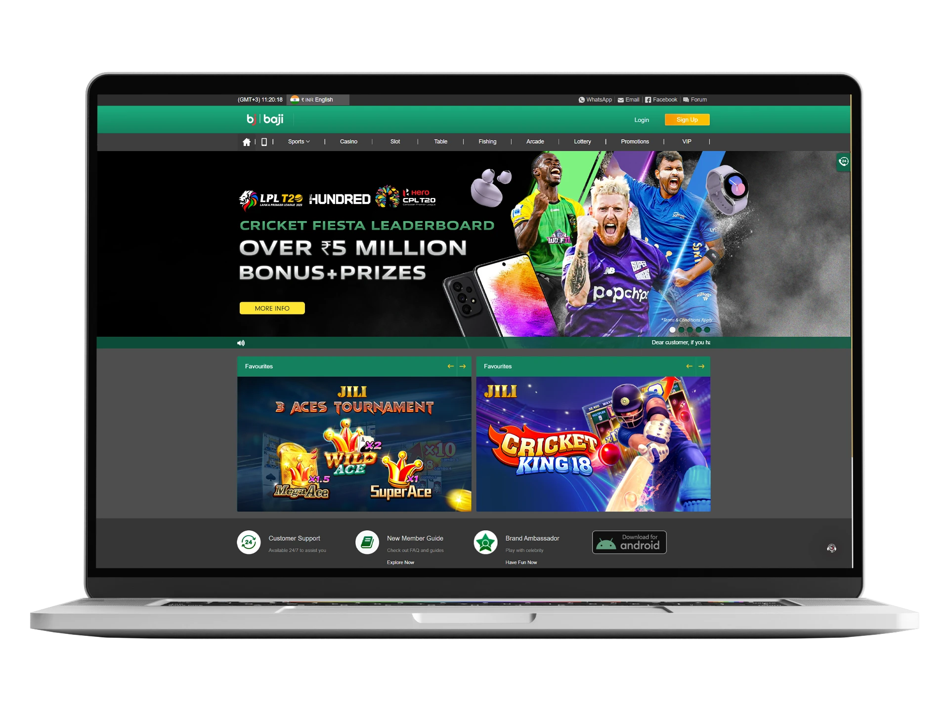 Bet on cricket and any other sport with Baji Live.
