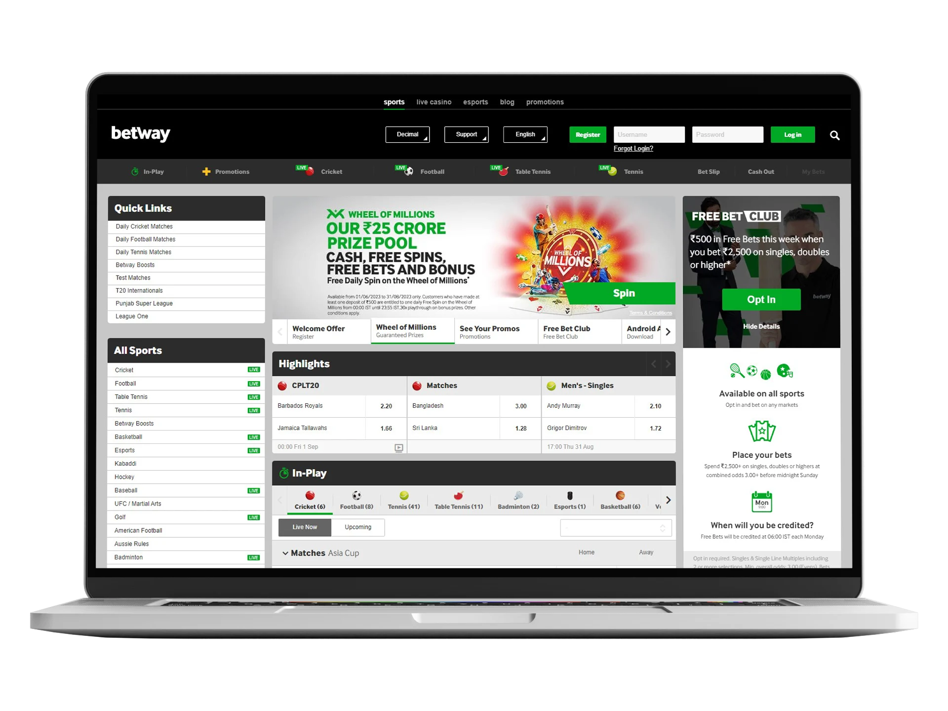 Betway provides an excellent betting environment and lots of benefits for its users.