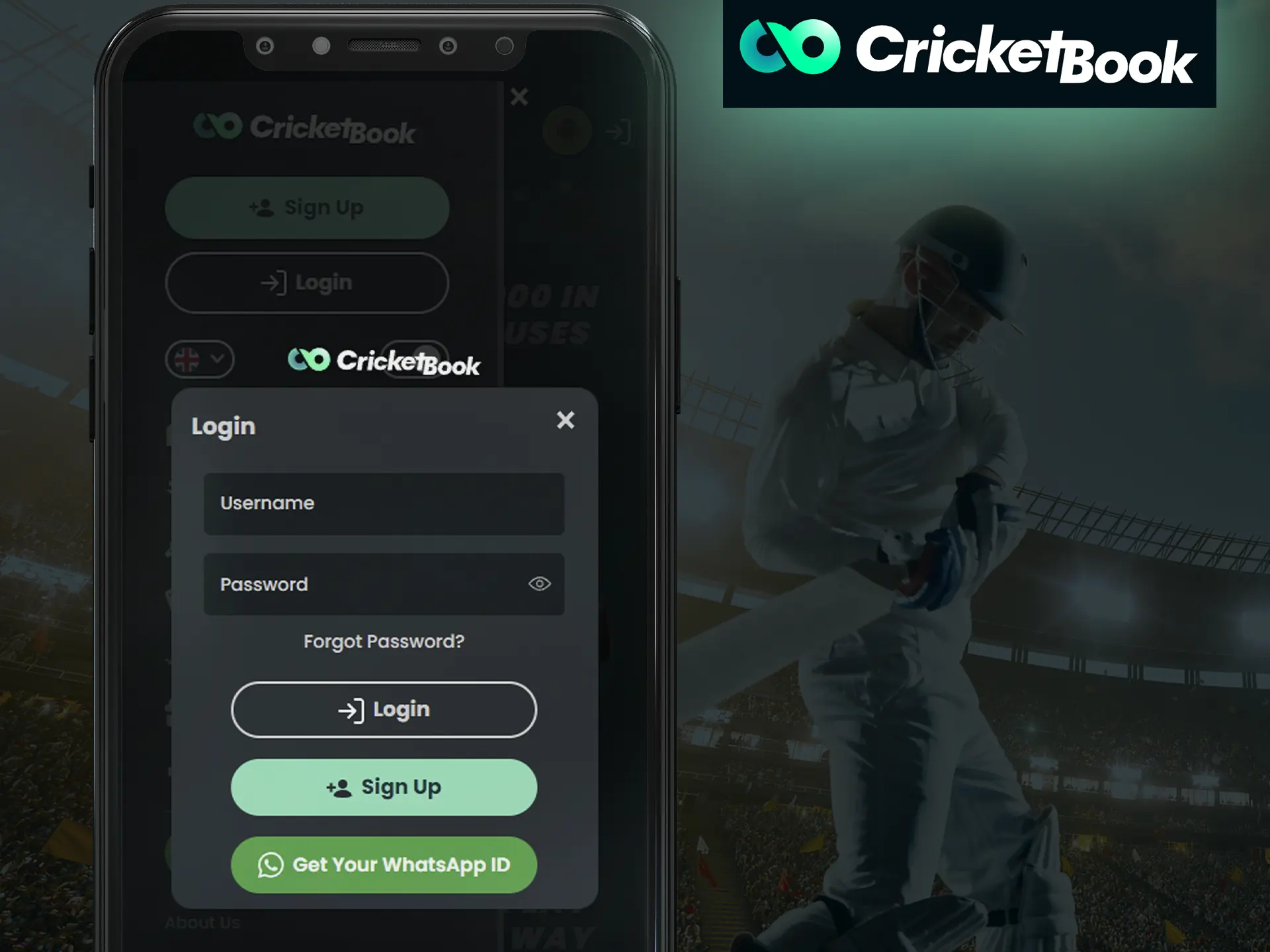 Log into your Cricketbook account.