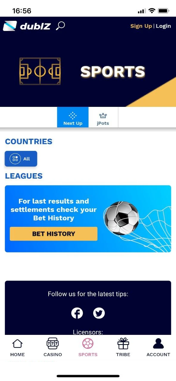 Play and bet on the website or in the Dublz app.