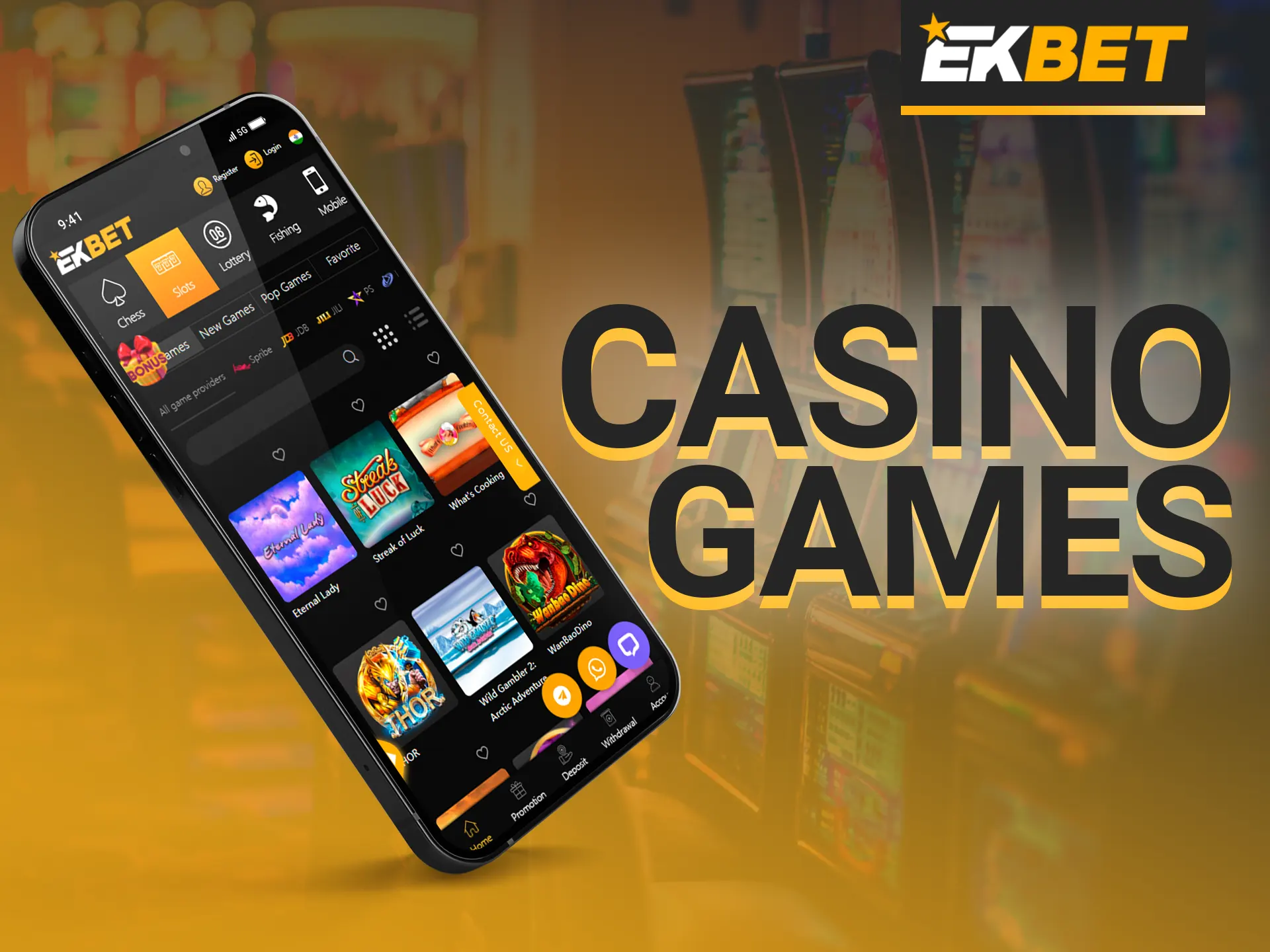 Check out some of the most popular EKbet casino games.