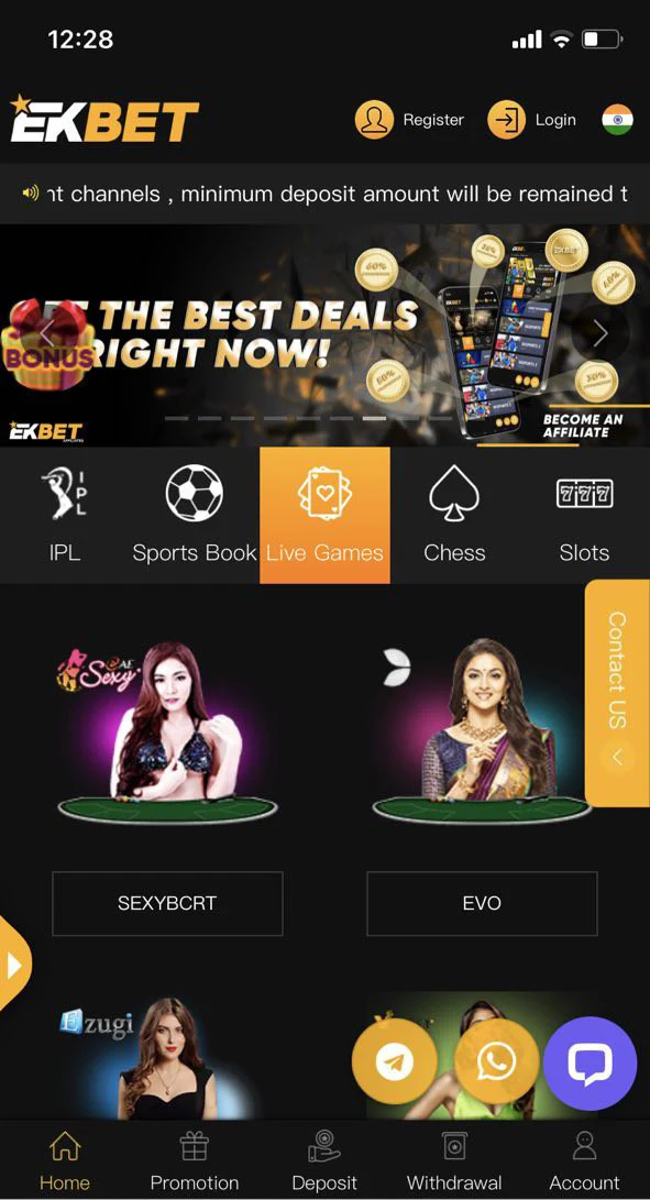 Play casino online with EKbet.