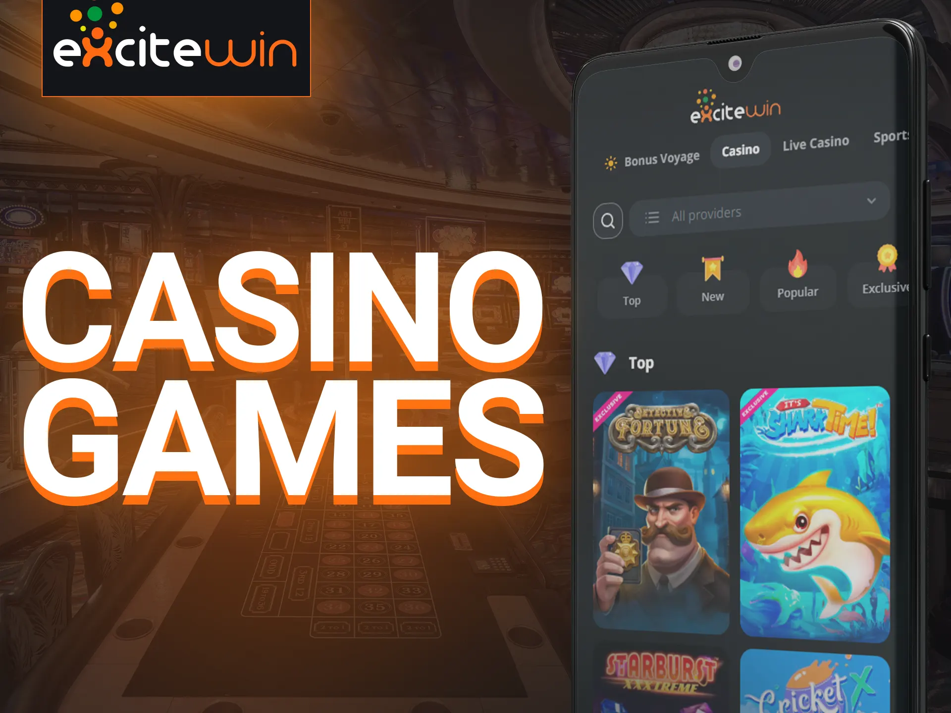 Check out the most popular Excitewin casino games.