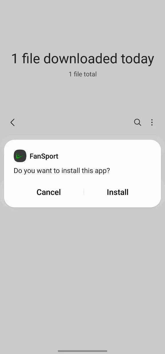 Complete the installation and enjoy playing in the Fansport app.