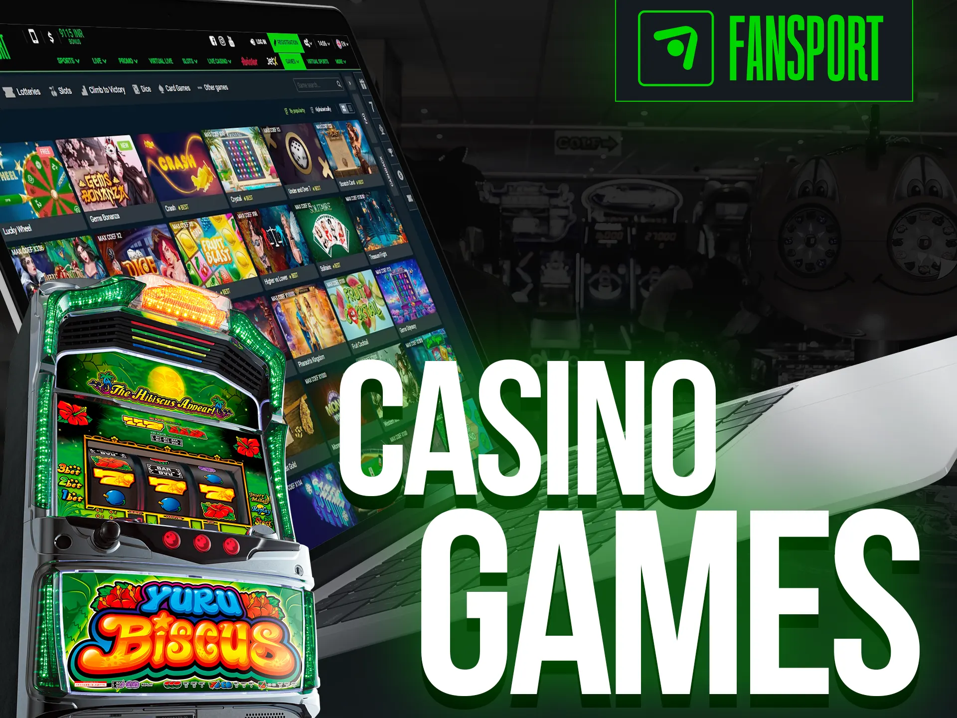 Fansport offers a large selection of casino games.
