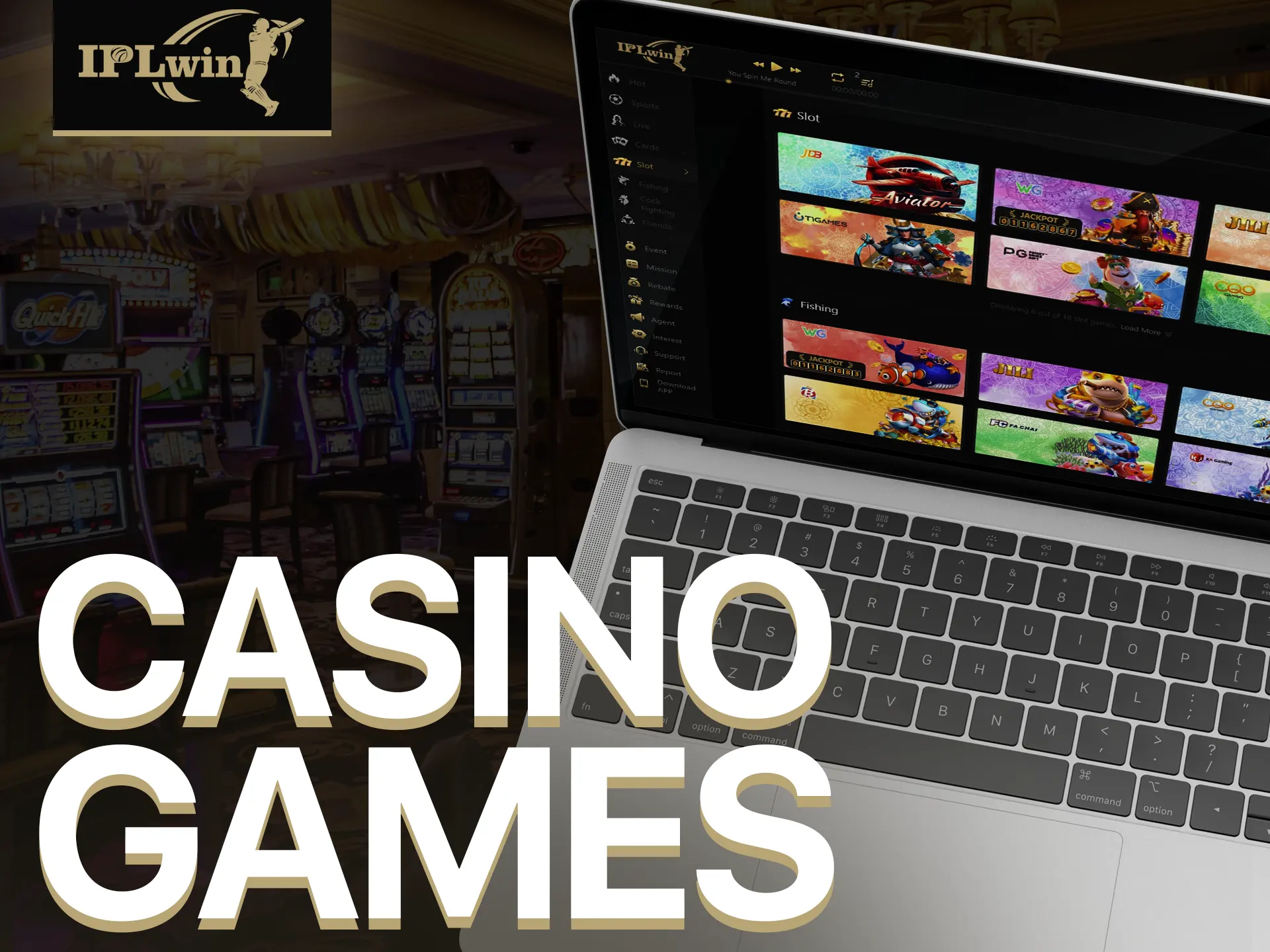 IPLWIN provides a wide range of casino games.
