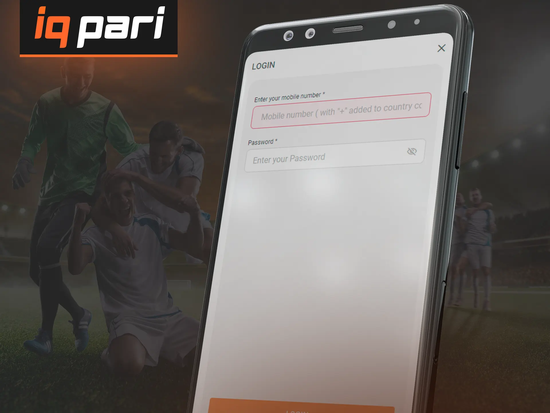 Log into your IQ Pari account from your mobile device.